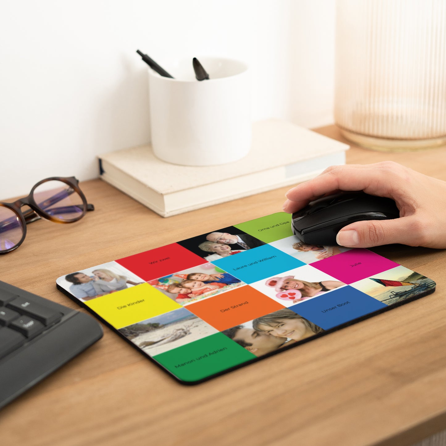 Mousepad Objekte Rechteck Bunte Quadrate foto N° 2