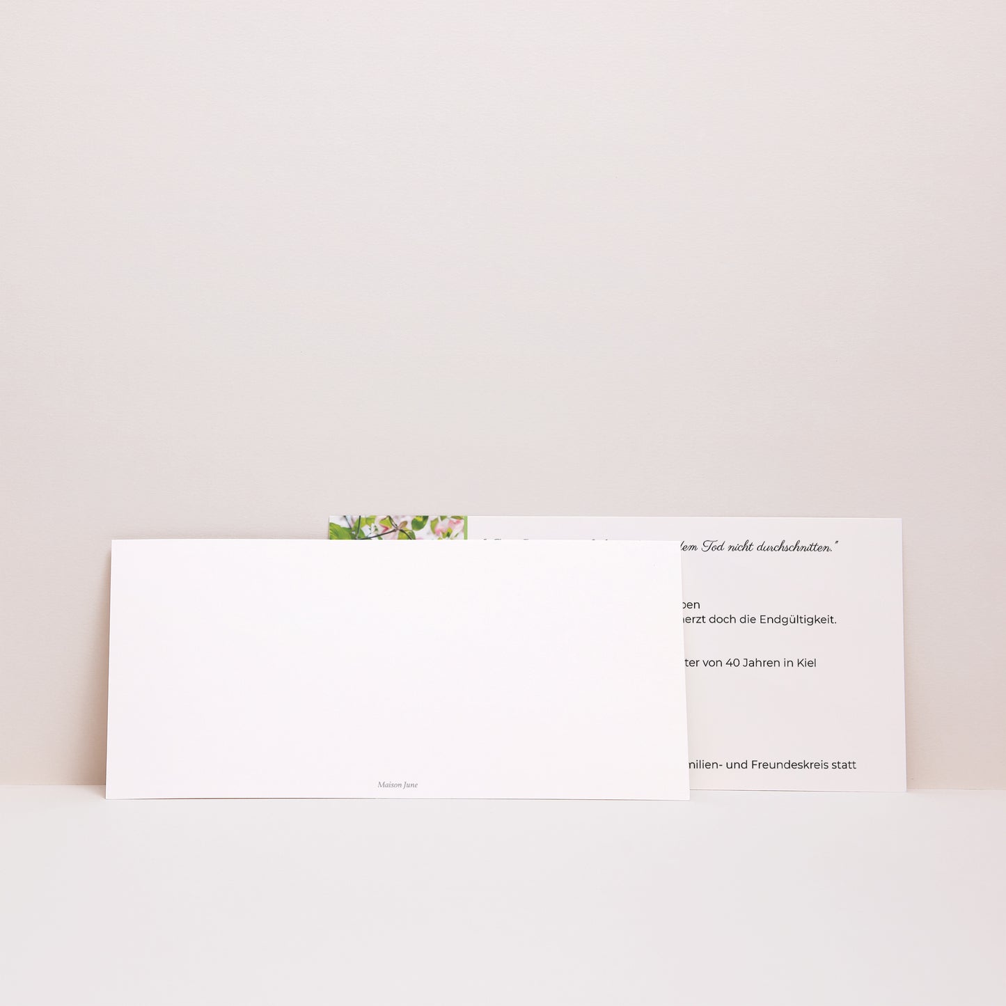 Trauerkarte Panoramische Landschaft Unsterbliche Rosen foto N° 3