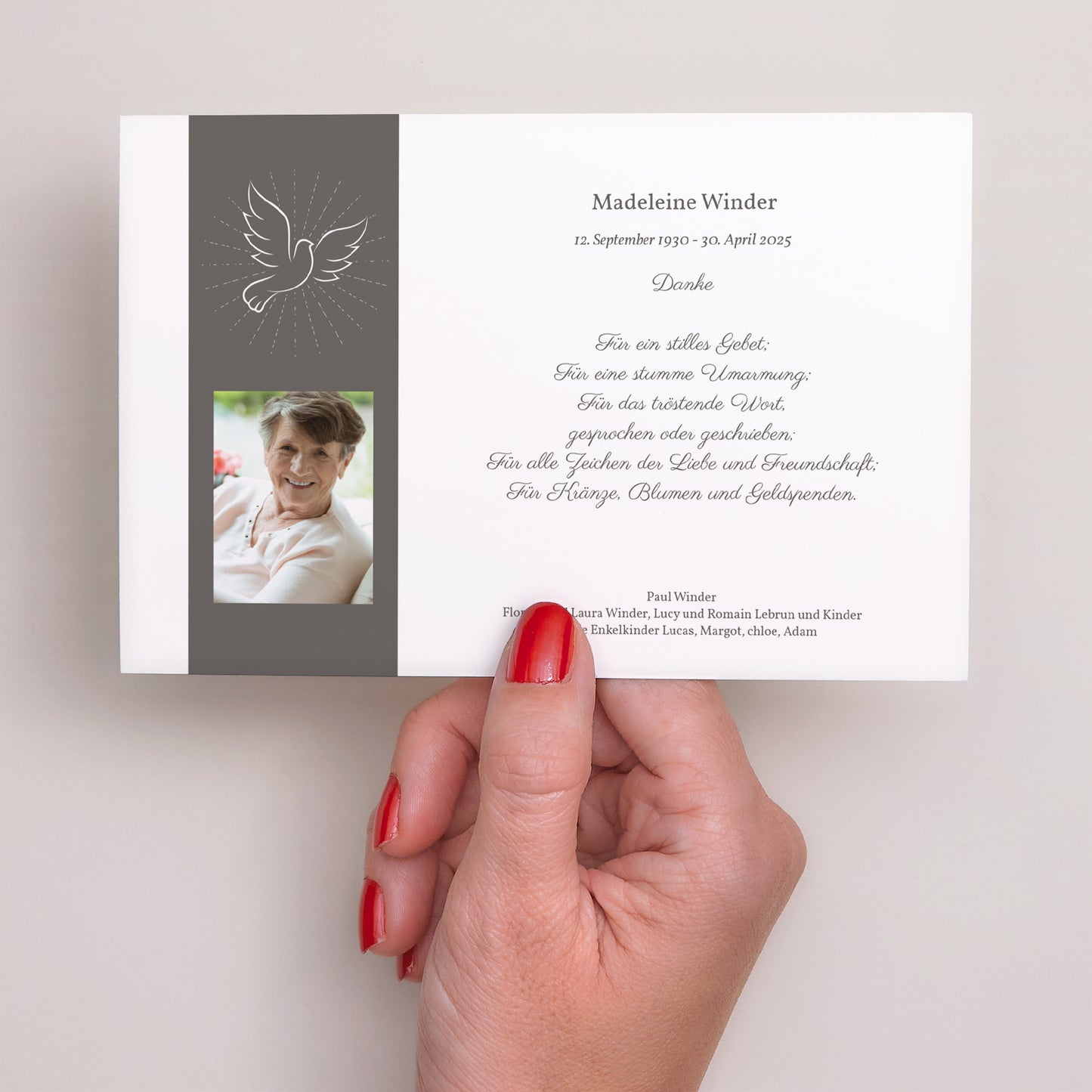 Trauerkarte Landschaft Geh in Frieden foto N° 3