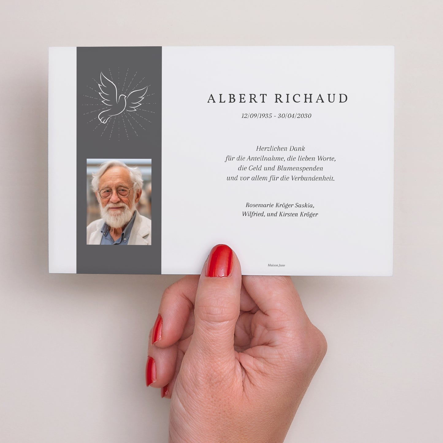 Trauerkarte Landschaft Pax foto N° 3