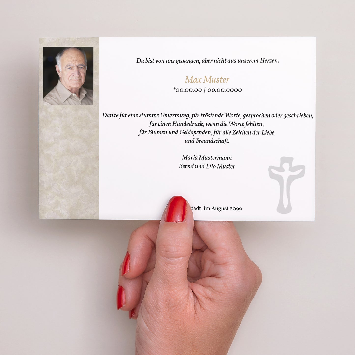 Trauerkarte Landschaft Majestätisch geht er dem Leben entgegen foto N° 3