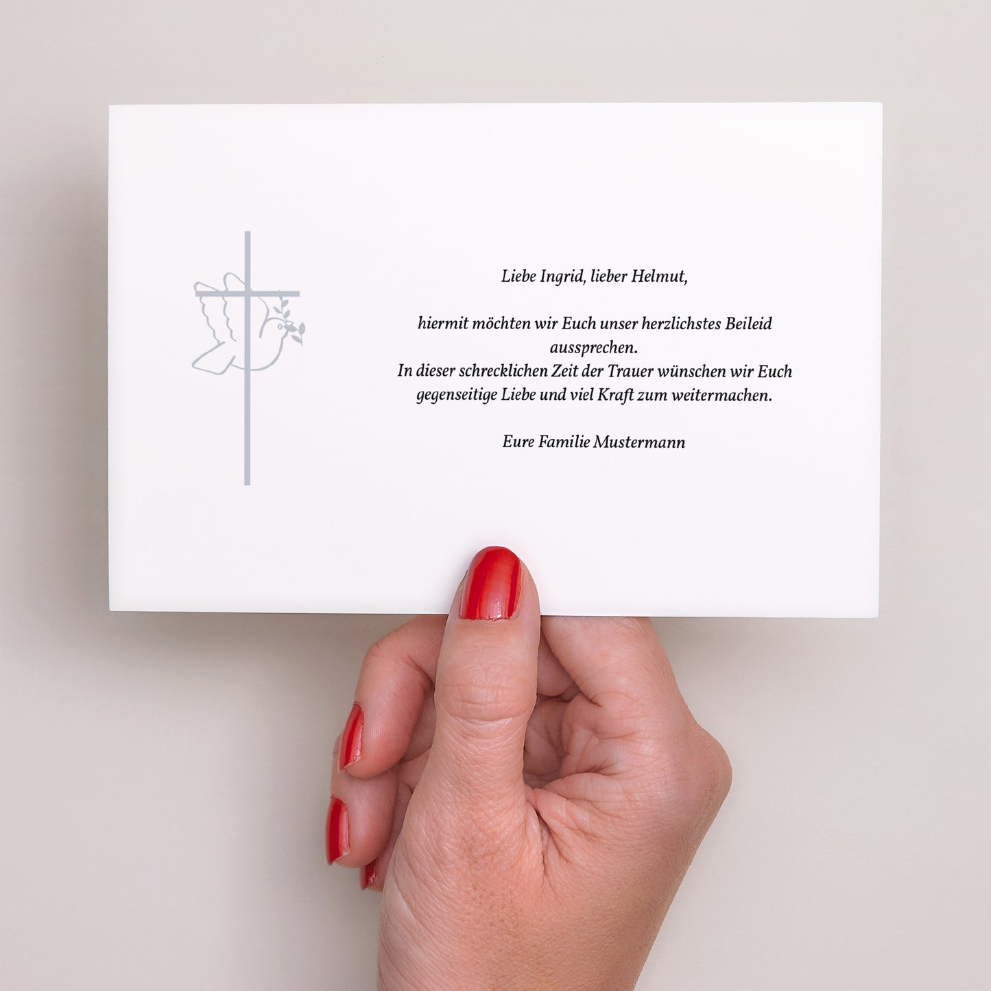 Trauerkarte Landschaft Feuertaube und Feuer foto N° 3