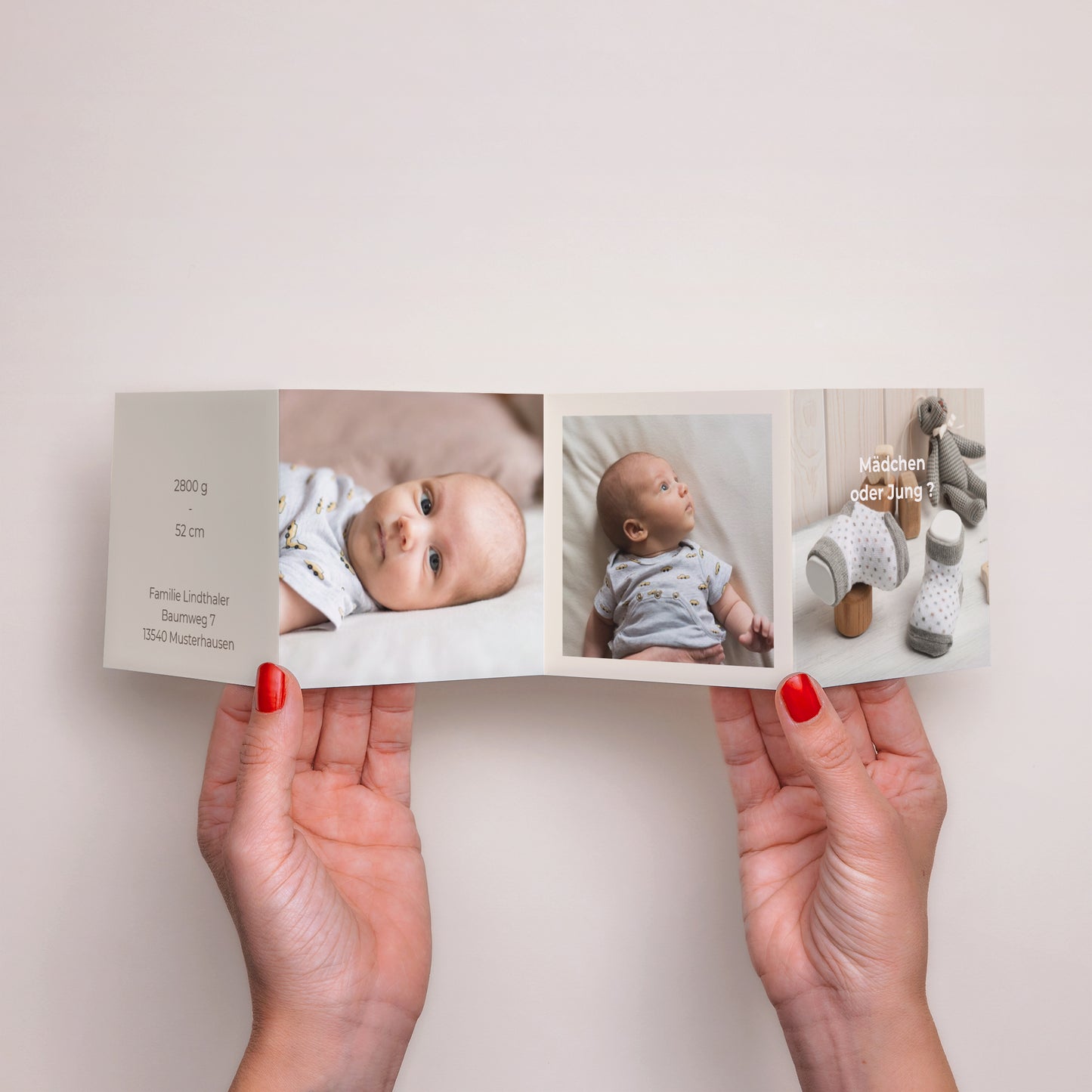 Geburtskarte Akkordeon Mädchen oder Junge? foto N° 3