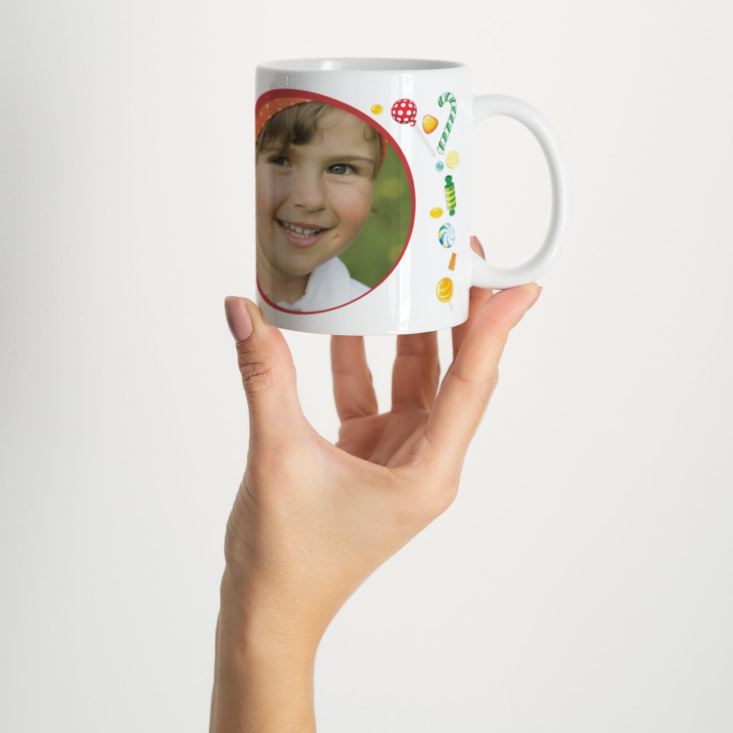 Tasse Kindergeburtstag Weiß Süßigkeiten in Hülle und Fülle foto N° 2