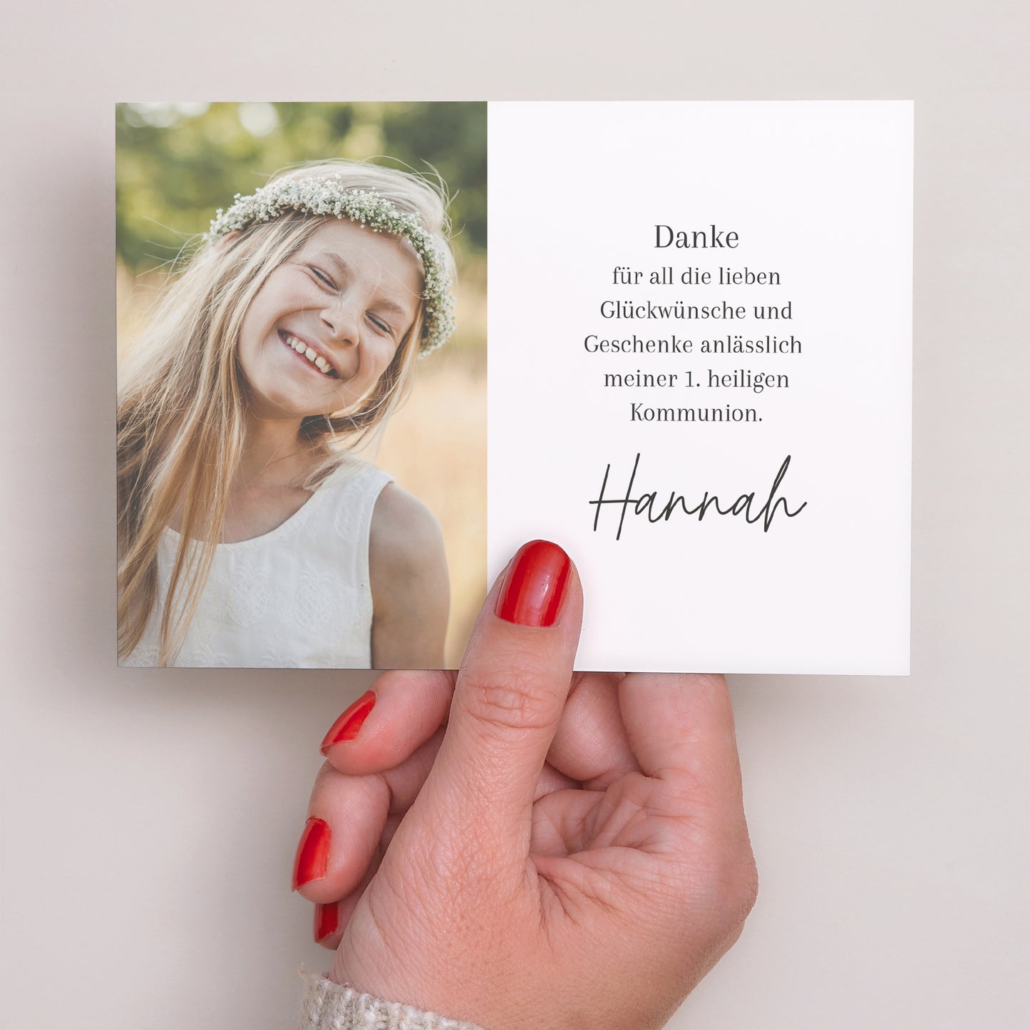 Dankeskarte Kommunion Landschaft Amen foto N° 3