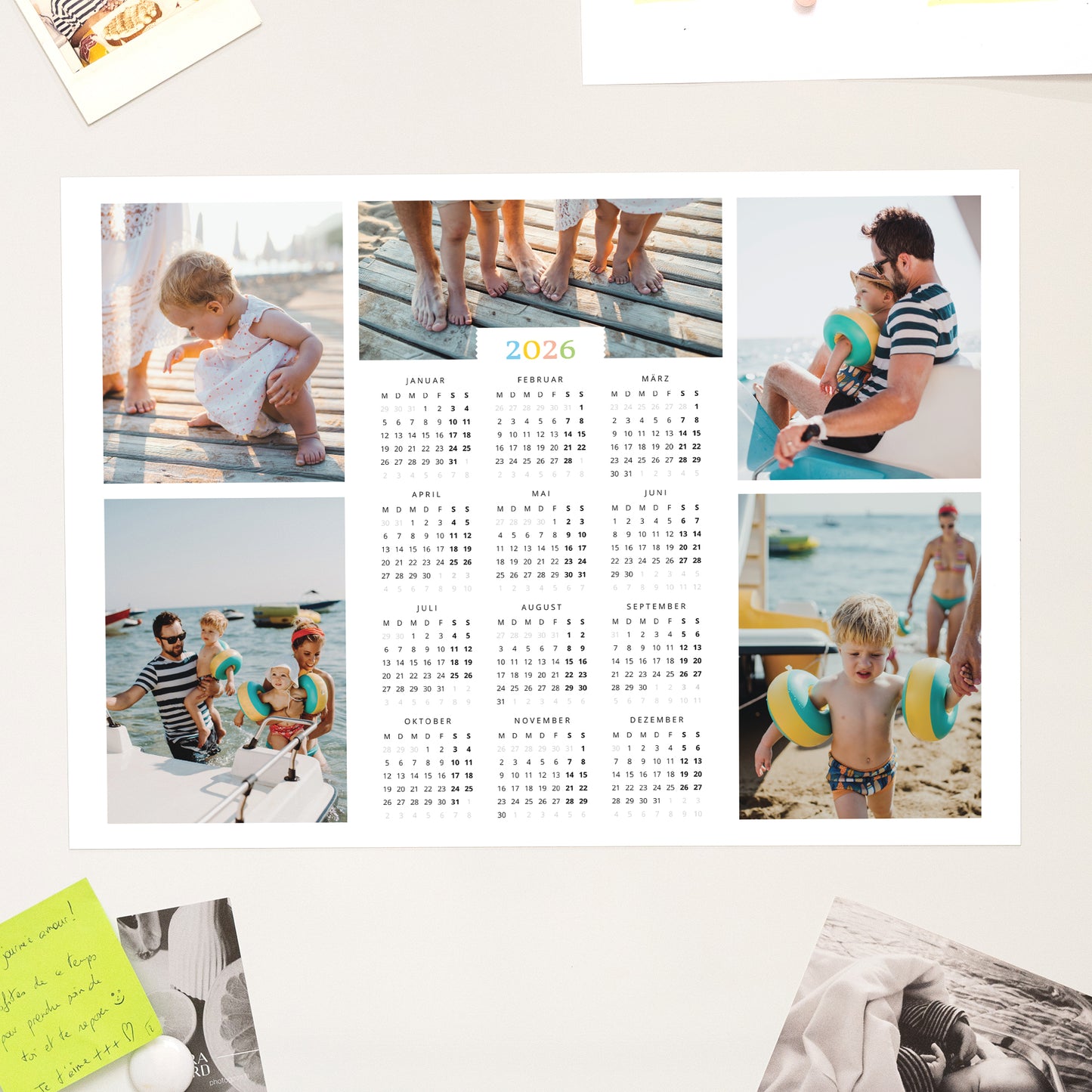 Kalender Weihnachten Magnetischer, einseitiges landschaft Regenbogen von Farben foto N° 1