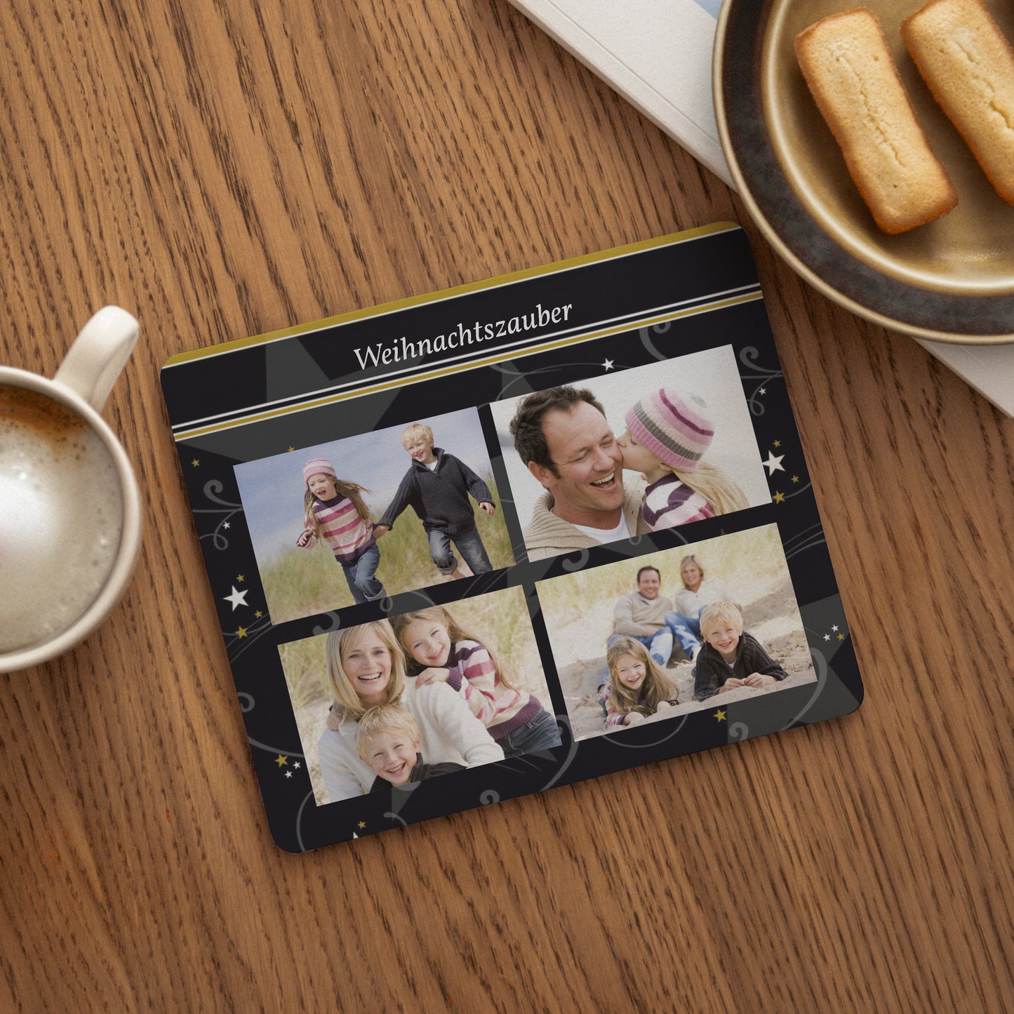 Mousepad Objekte Rechteck Winternacht unter freiem Himmel foto N° 1