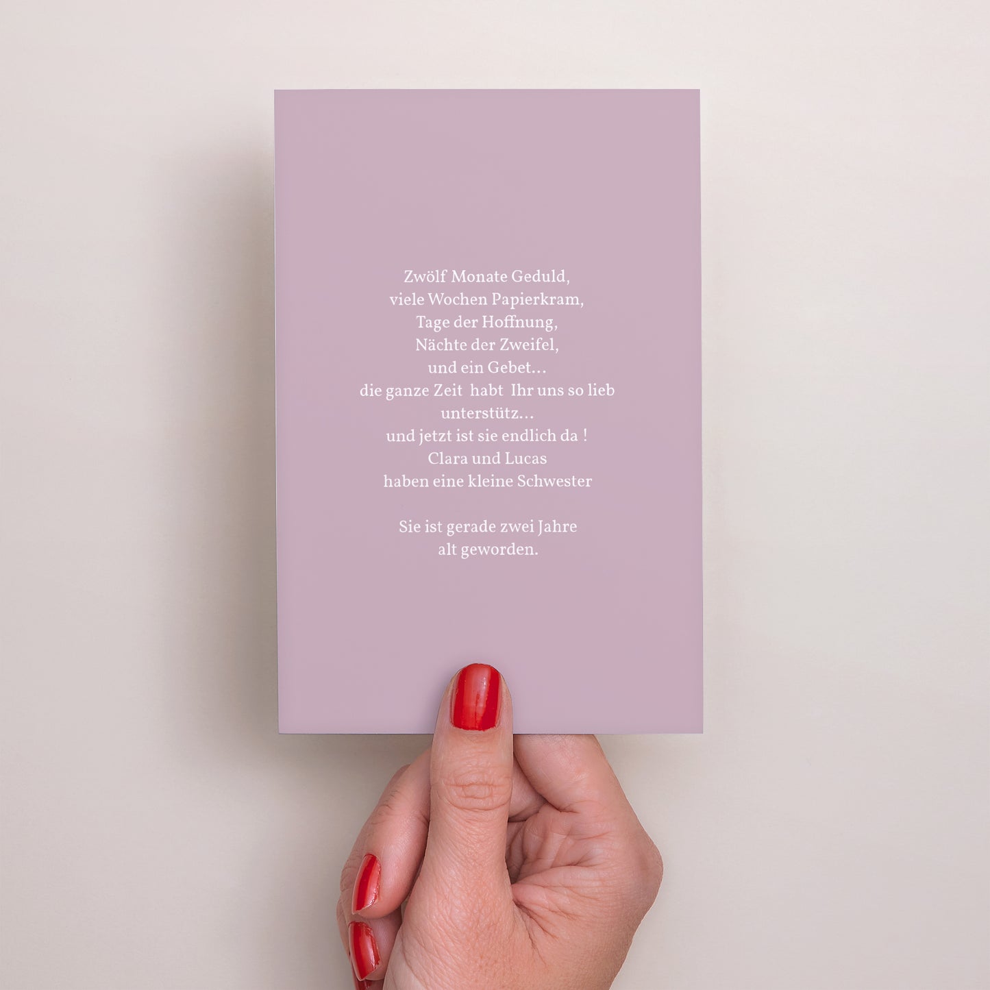 Geburtskarten PortraitPorträt Alles Schöne auf der Welt foto N° 3