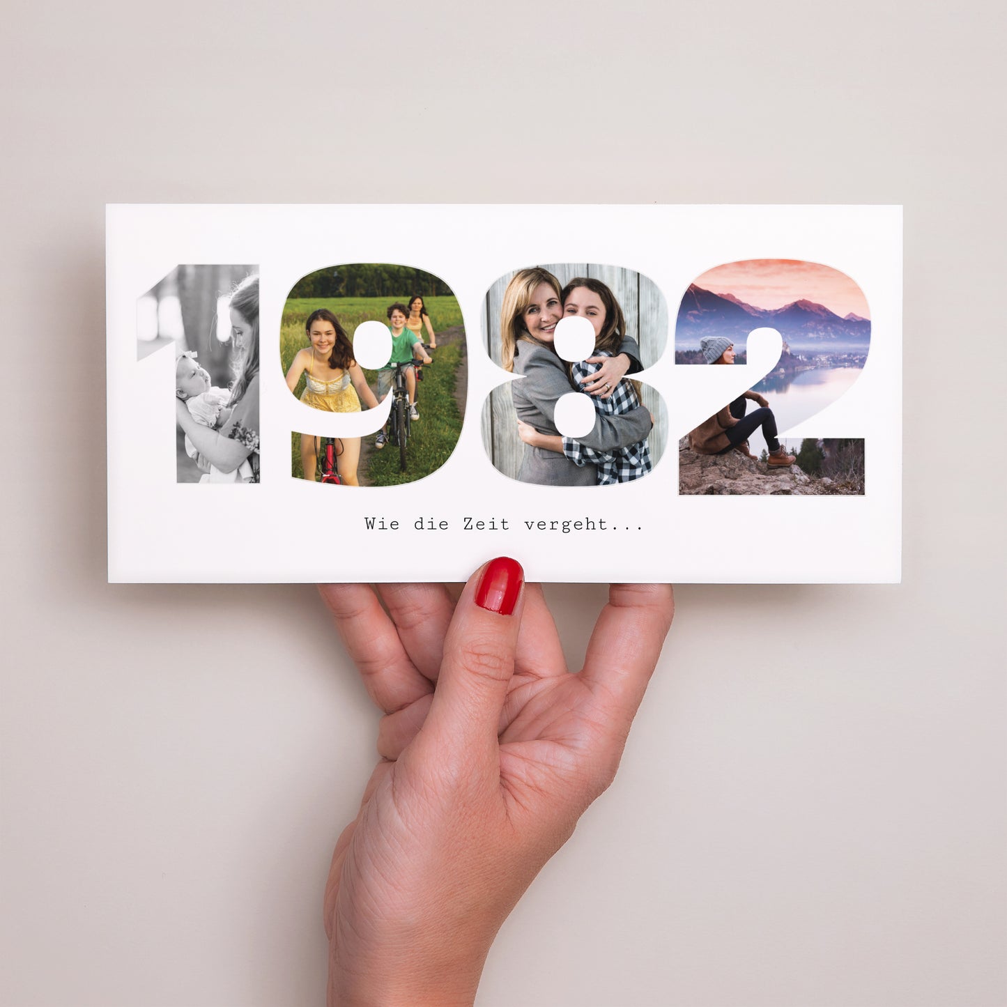 Einladungskarte Geburtstag Panoramische Landschaft Das Jahr der Geburt foto N° 3