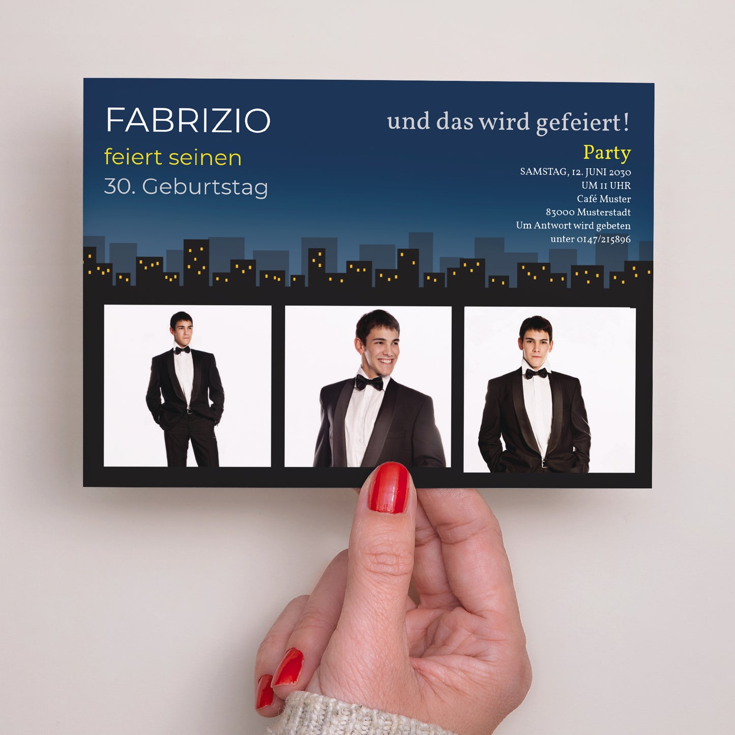 Beilegekarte Geburtstag Erwachsener Landschaft Lichtjahre foto N° 3