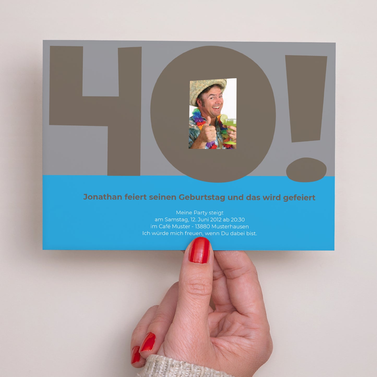 Beilegekarte Geburtstag Erwachsener Landschaft Netter Scherz foto N° 3