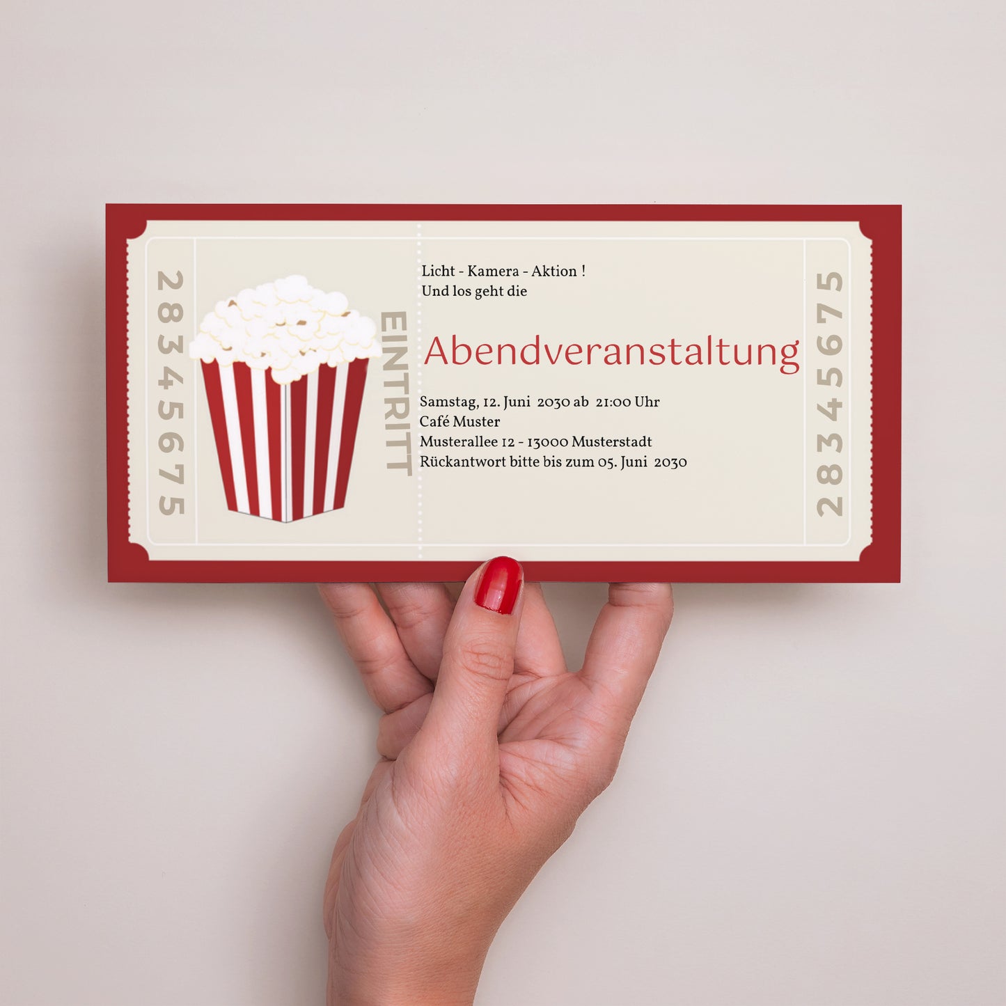 Einladungskarte Geburtstag Panoramische Landschaft Filmabend foto N° 3