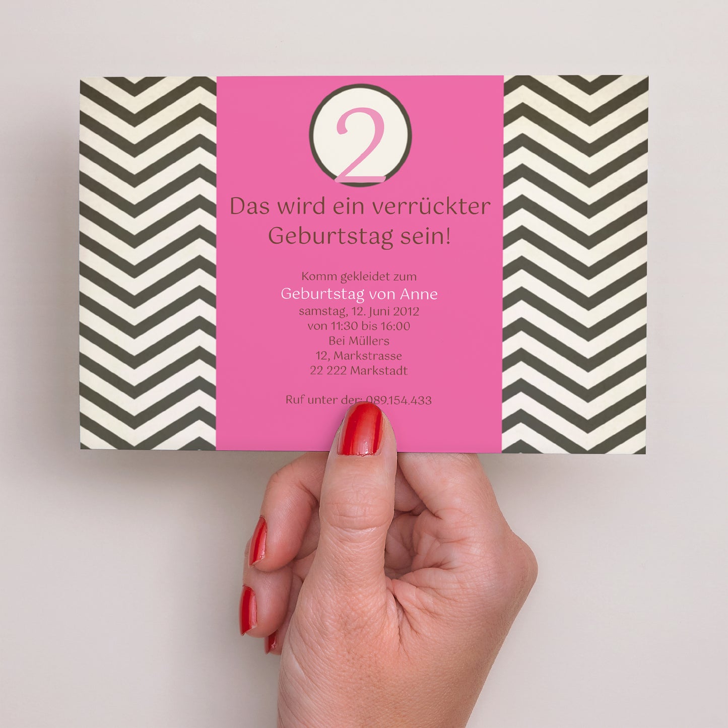 Beilegekarte Kindergeburtstag Landschaft Wilde Tiere foto N° 3