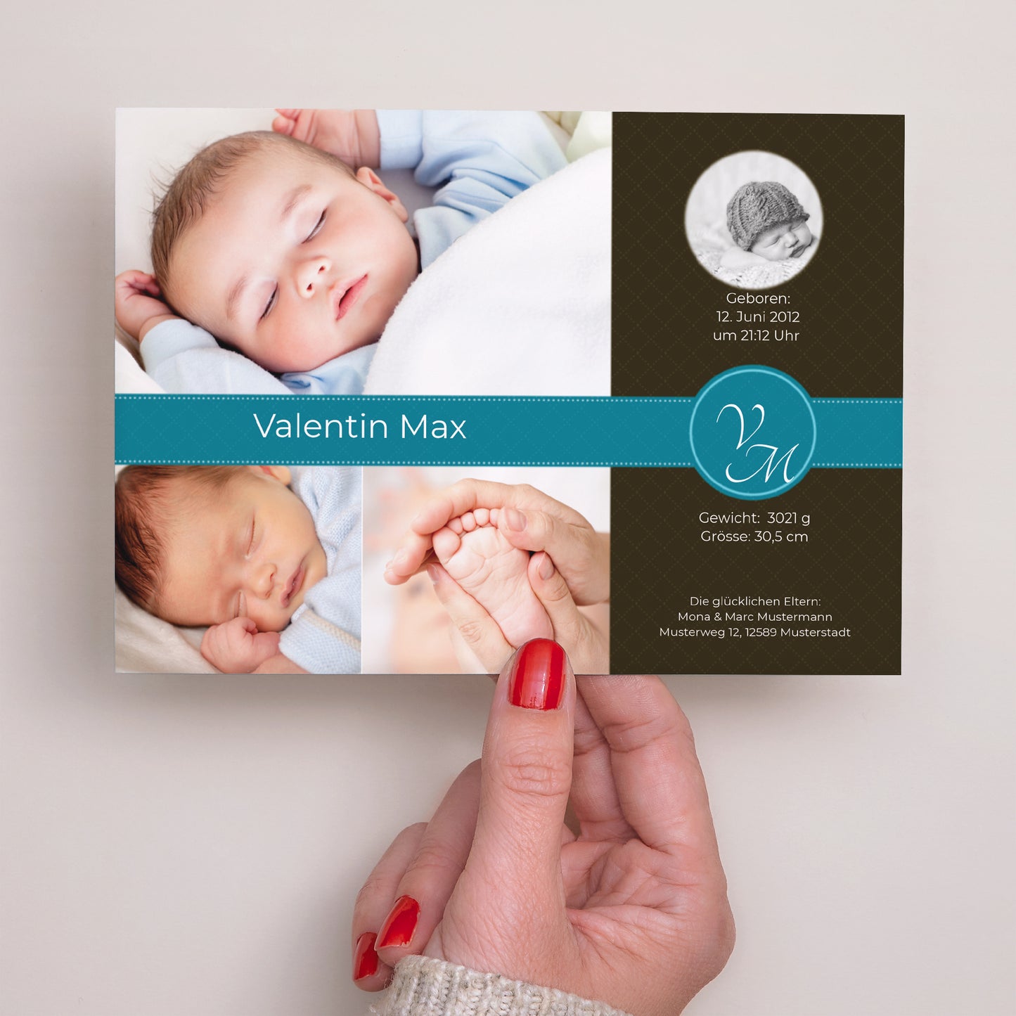 Geburtskarte Landschaft Perfektes Design foto N° 3