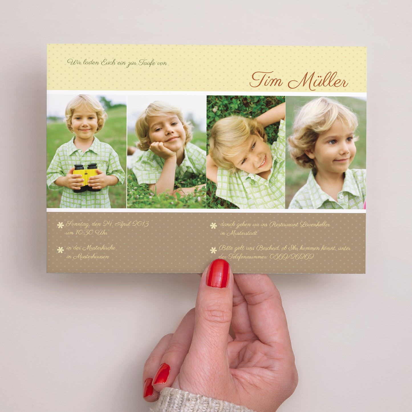 Taufeinladung Landschaft die Taufe von Dimitri foto N° 3