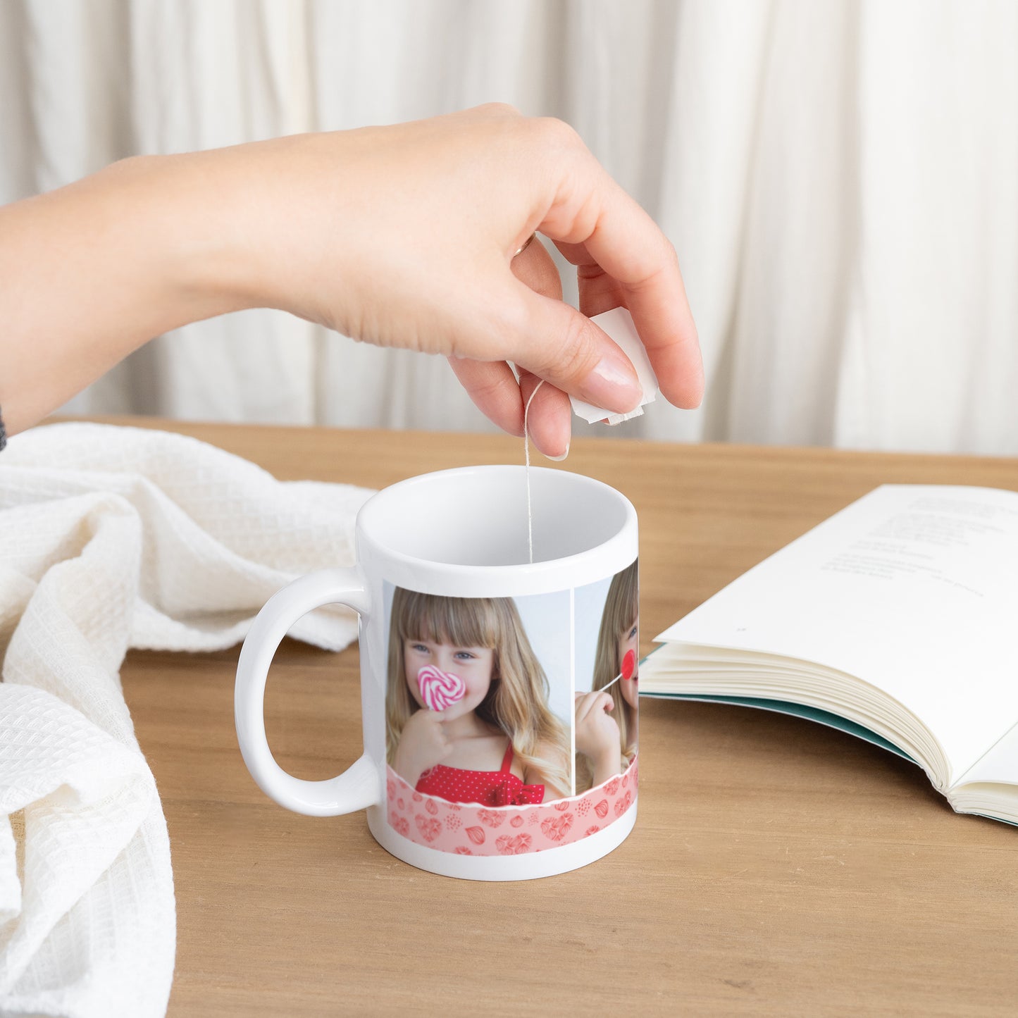 Tasse Objekte Weiß Zärtlicher Valentinstag foto N° 3