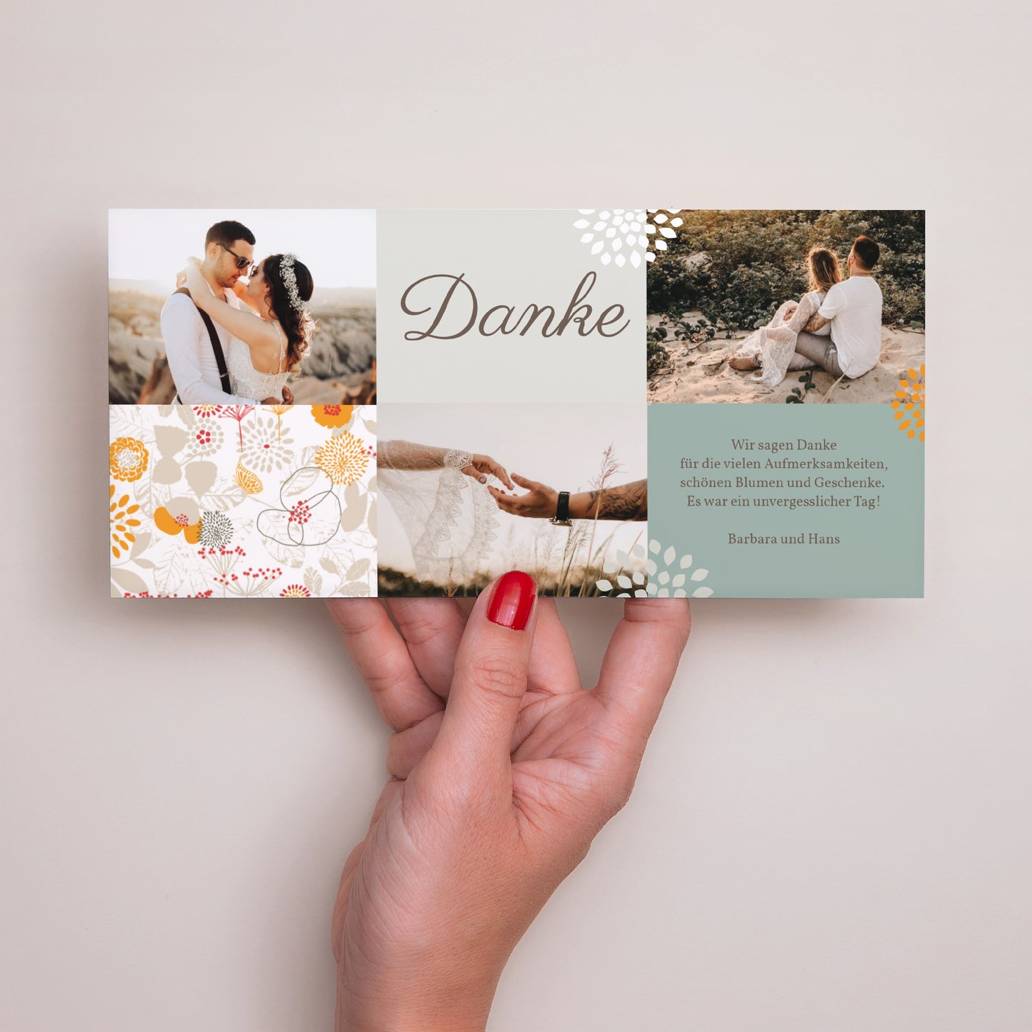Dankeskarte Hochzeit Panoramische Landschaft Provenzalische Landschaft foto N° 3