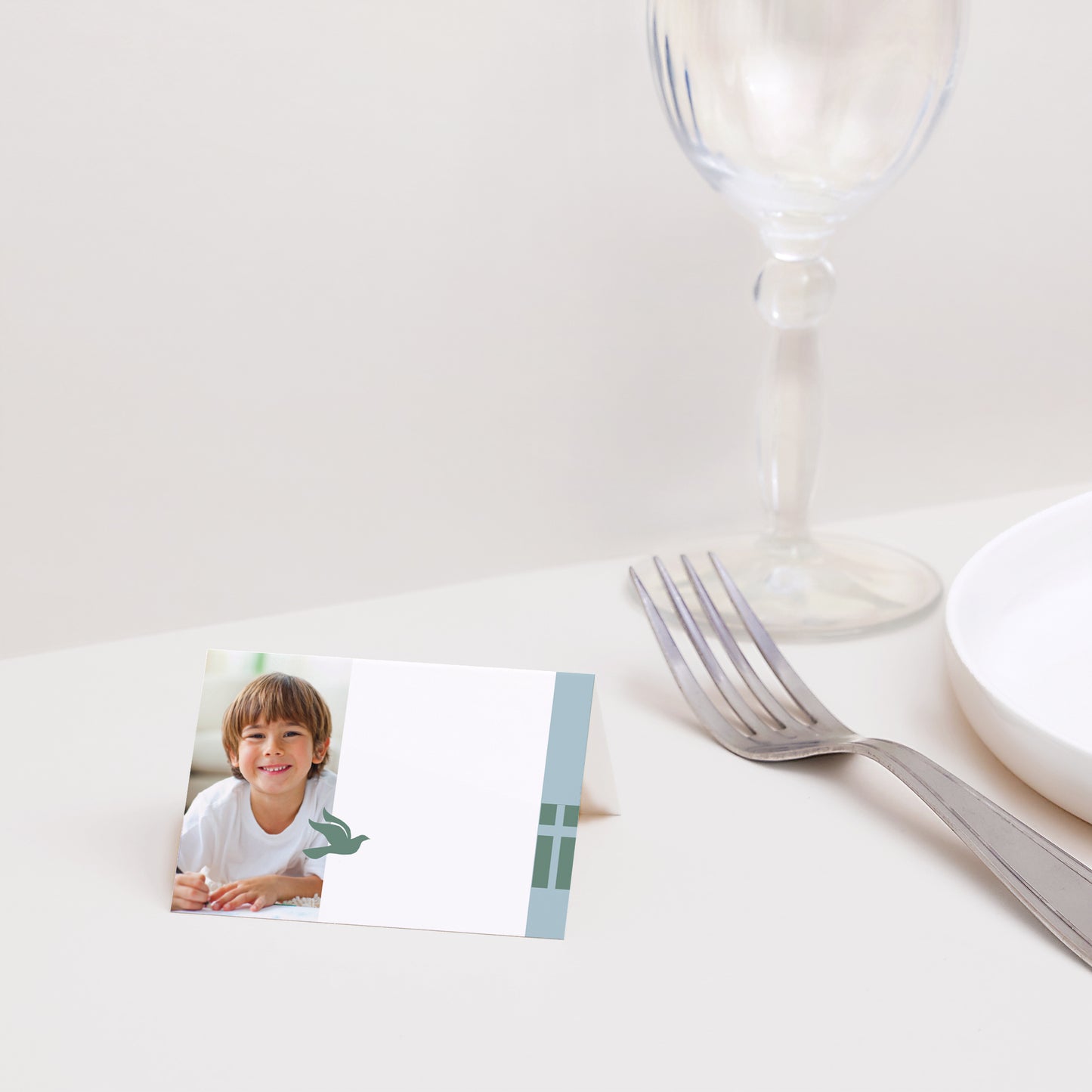 Tischkarten Kommunion Quer Heiliges Datum foto N° 2