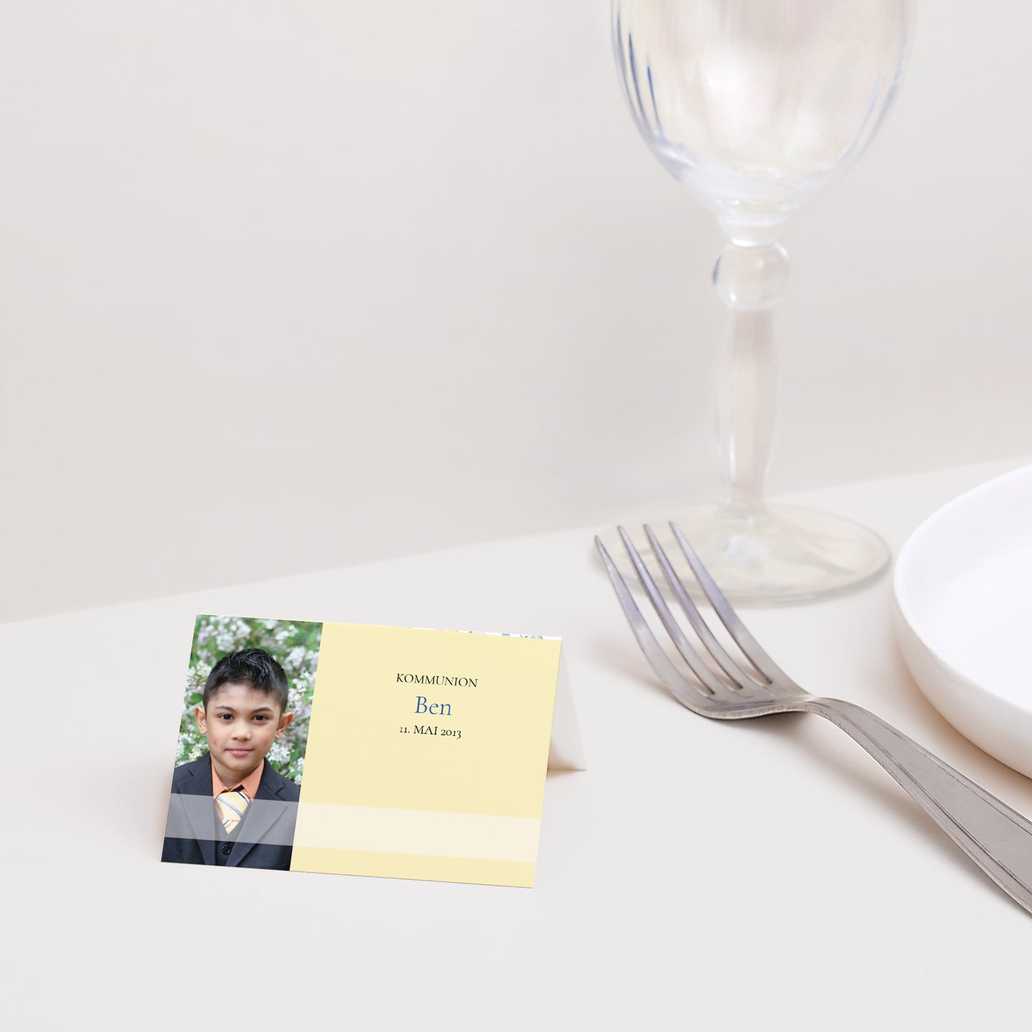 Tischkarten Kommunion Quer Personalisierte Kommunion foto N° 2