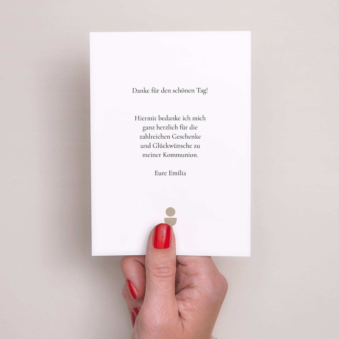 Dankeskarte Kommunion Porträt Feier, Symbole und Fotos foto N° 3