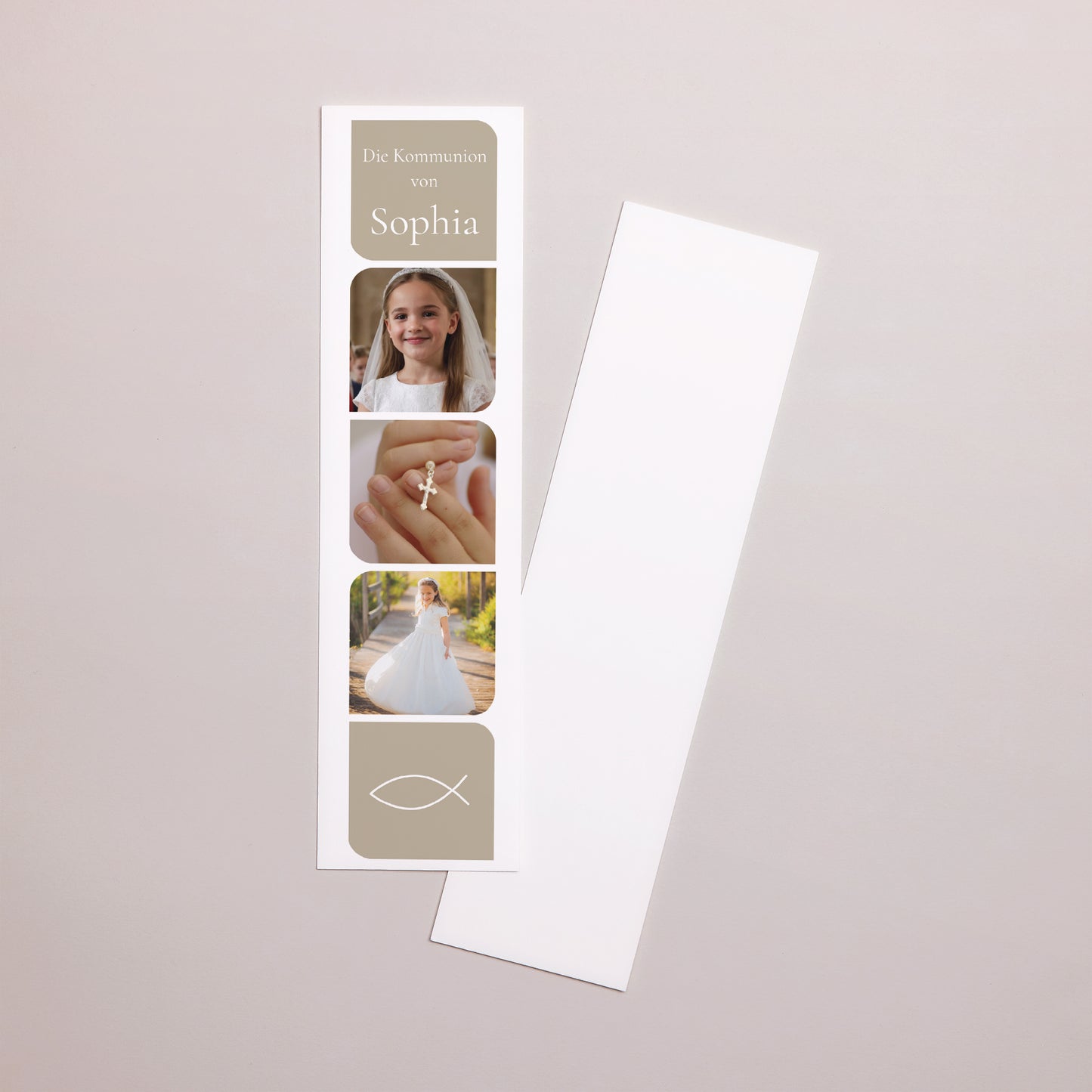 Lesezeichen Kommunion Lesezeichen Feier, Symbole und Fotos foto N° 1