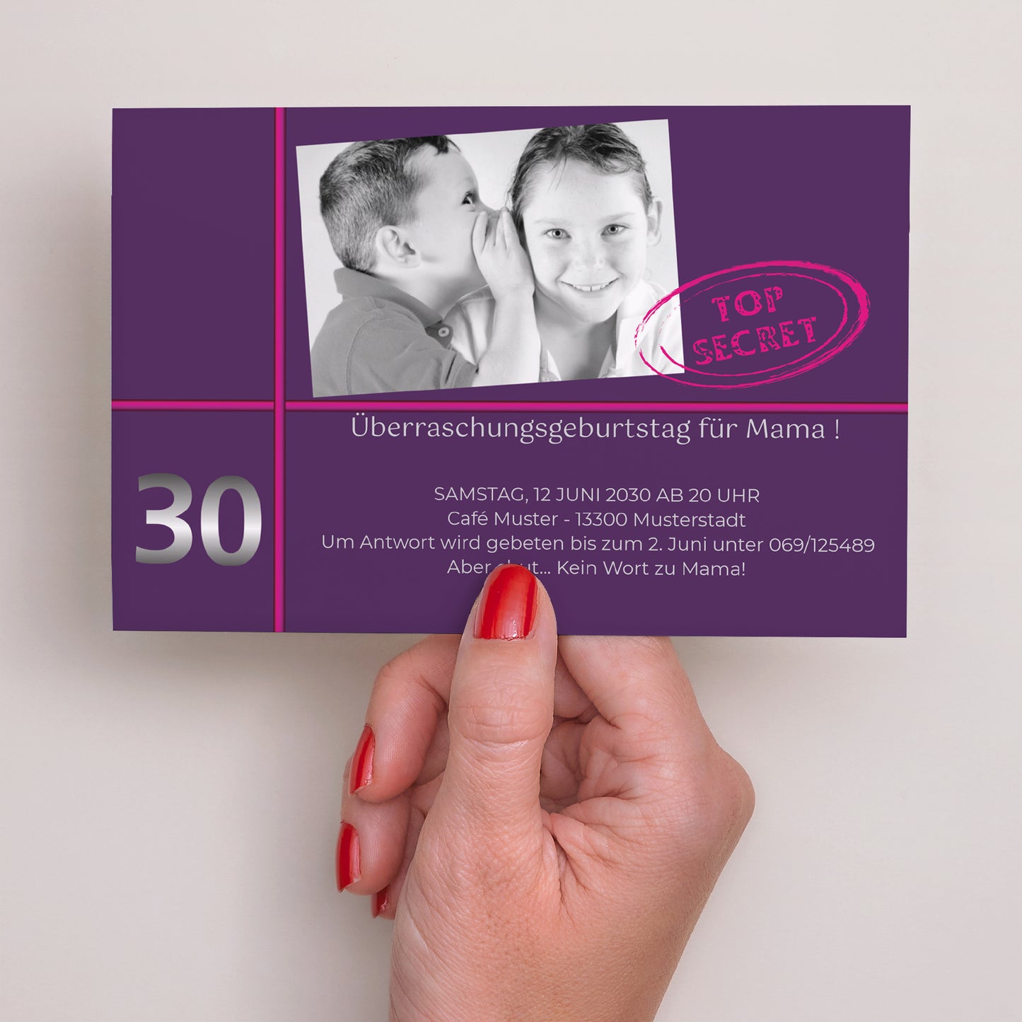 Einladungskarte Geburtstag Landschaft Top Secret Geburtstag foto N° 3