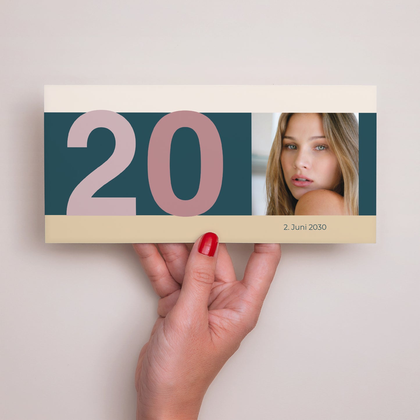 Einladungskarte Geburtstag Panoramische Landschaft Klassischer Geburtstag foto N° 3