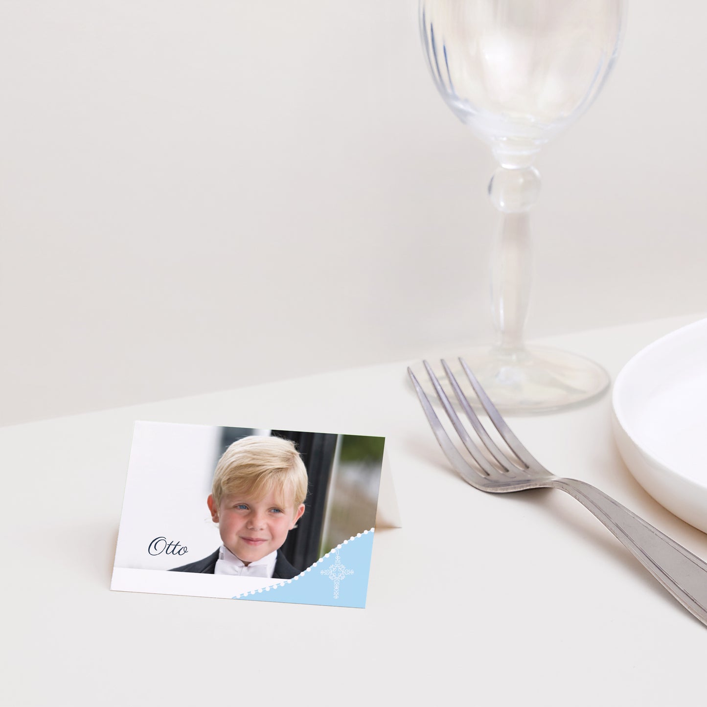 Tischkarten Kommunion Quer Weihe foto N° 2