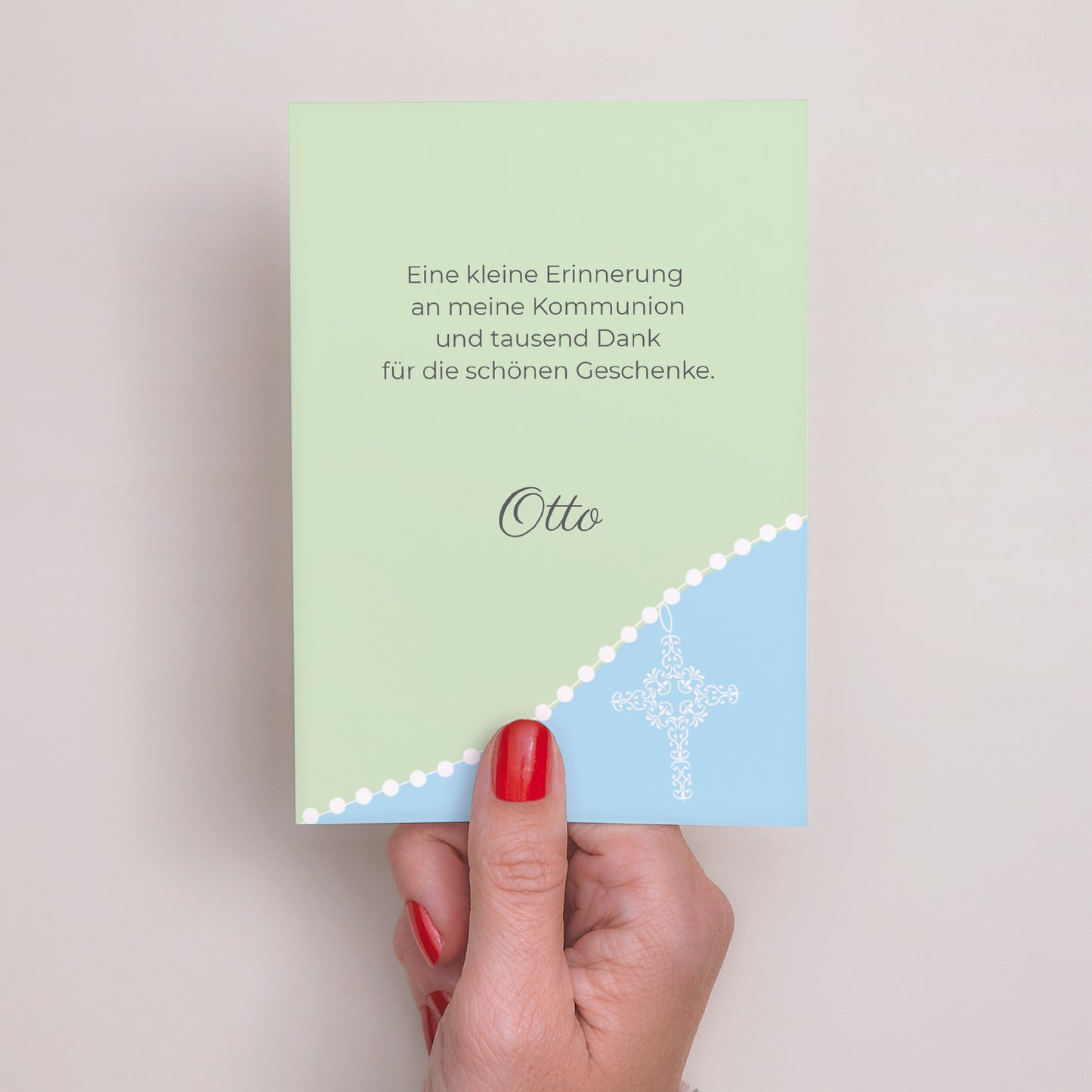 Dankeskarte Kommunion Porträt Weihe foto N° 3