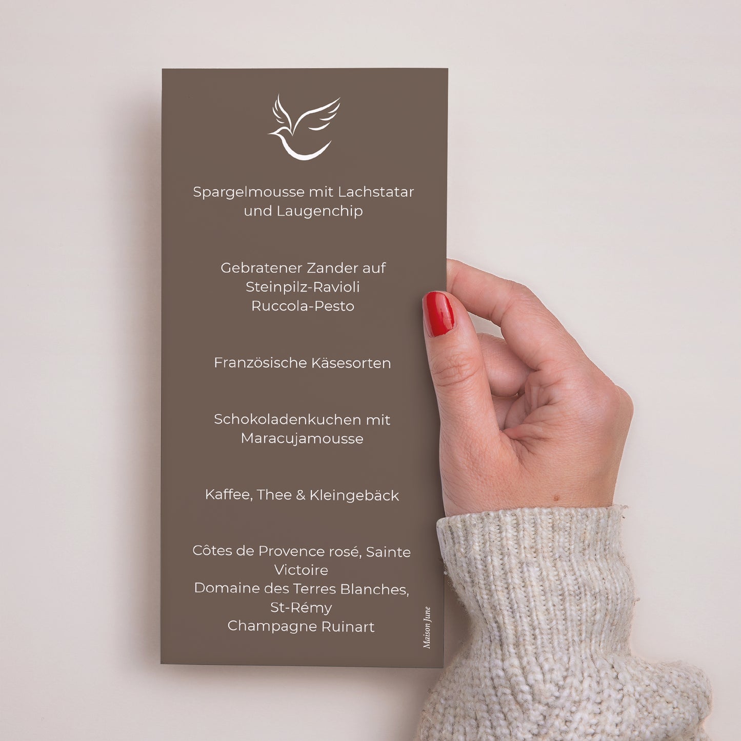 Menükarte Kommunion Panoramatisches Porträt Der Weg, die Wahrheit und das Leben foto N° 3