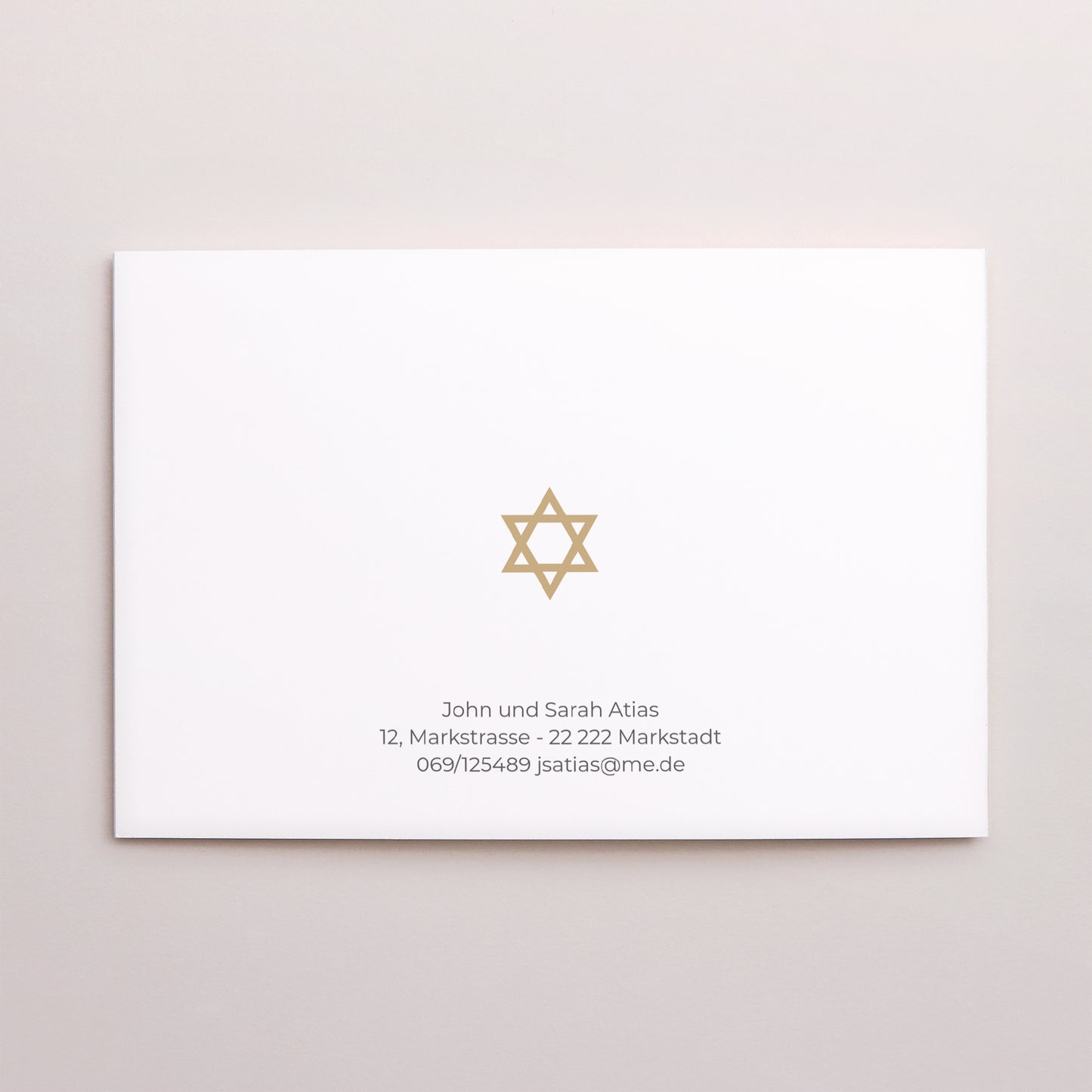 Einladungskarte Bar Mitzvah Doppelflügel-Landschaft Davidsstern foto N° 3