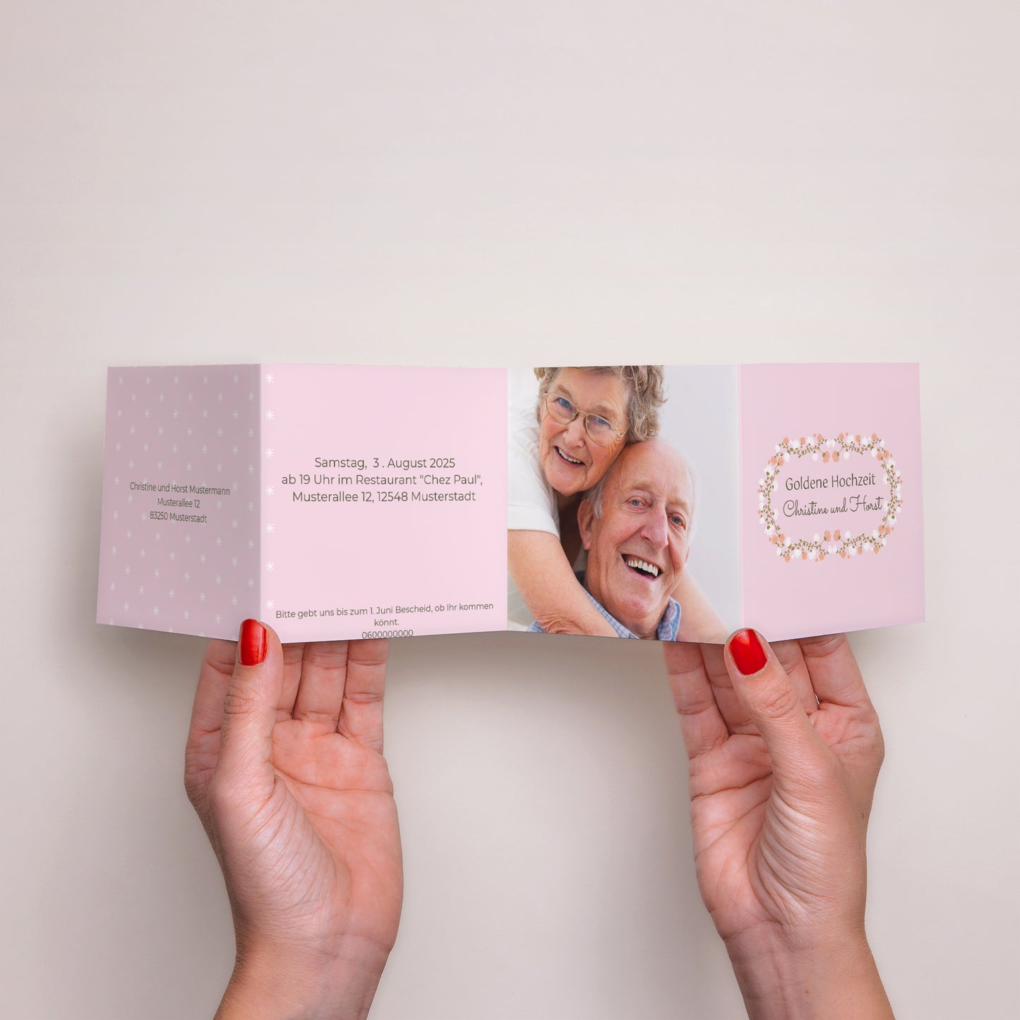 Einladungskarte Hochzeitstag Akkordeon Eine schöne Geschichte foto N° 3