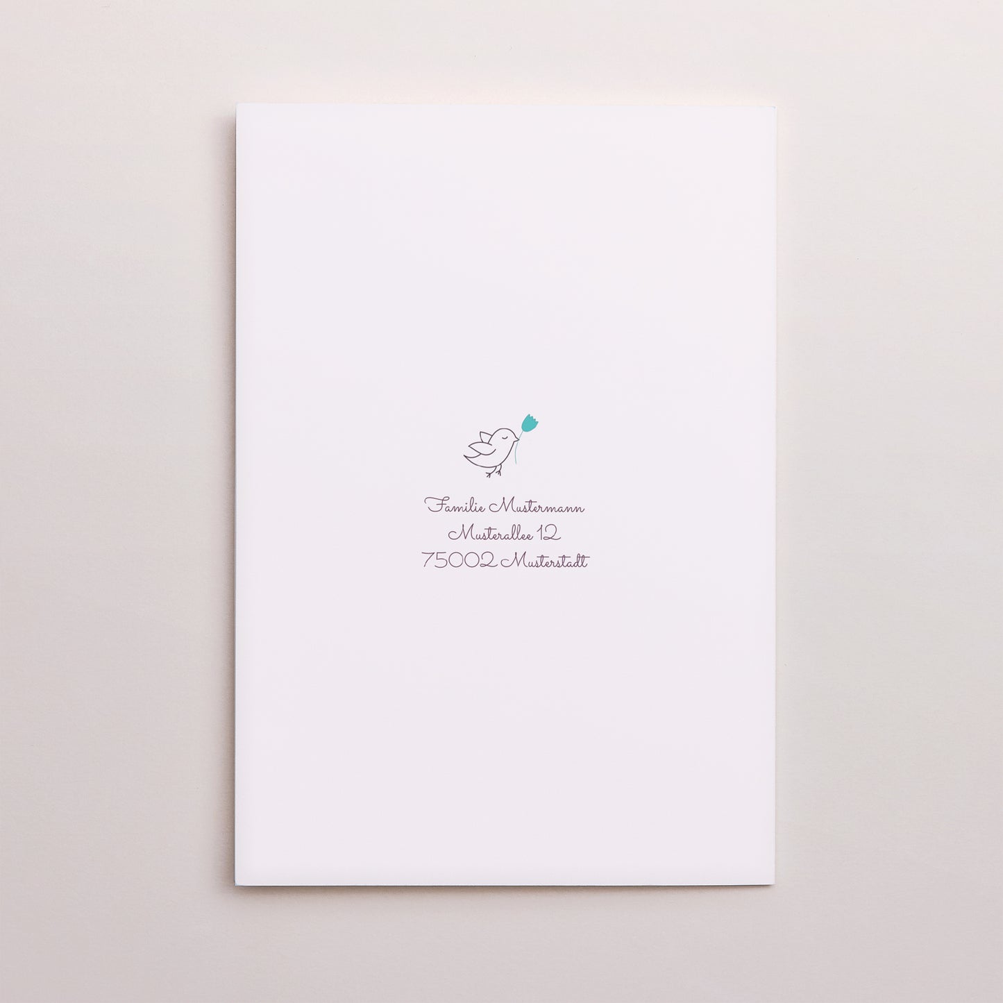 Beilegekarte Kommunion Doppelter Porträtflügel Florale foto N° 3