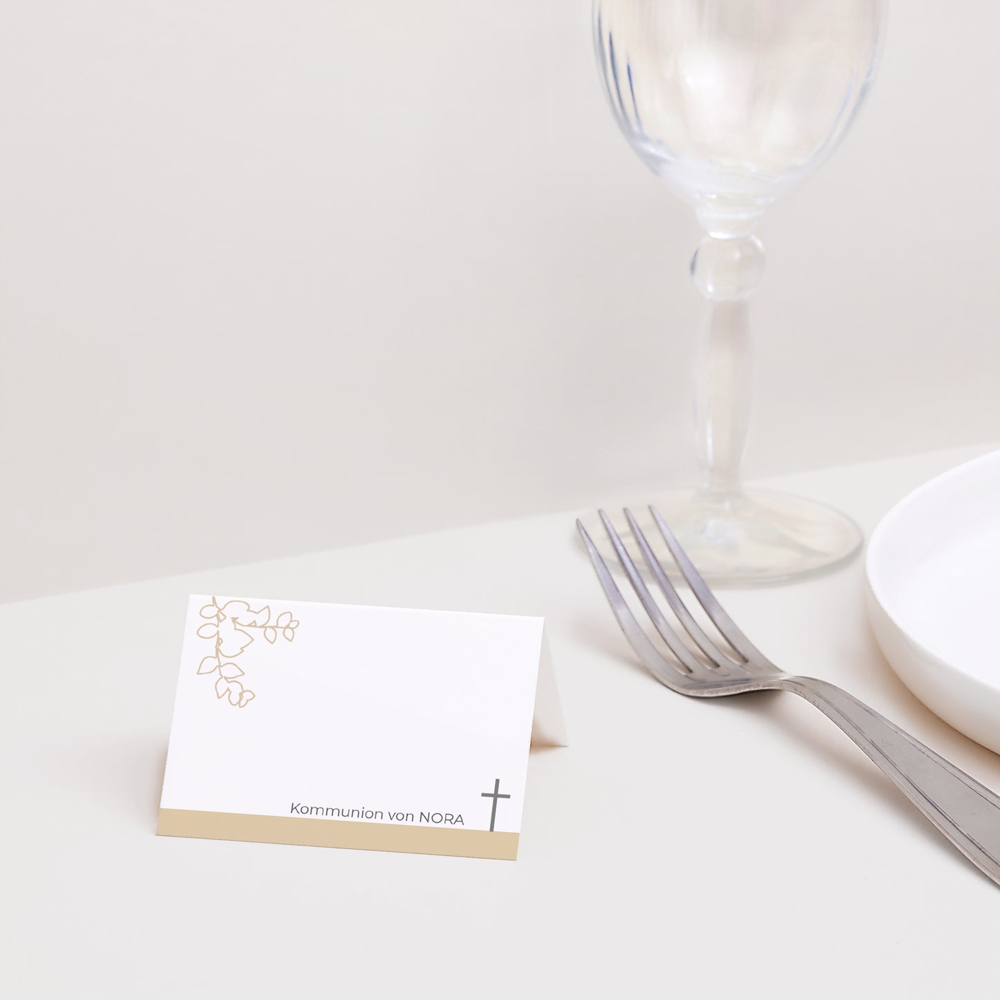 Tischkarten Kommunion Quer Geist der Gemeinschaft foto N° 2