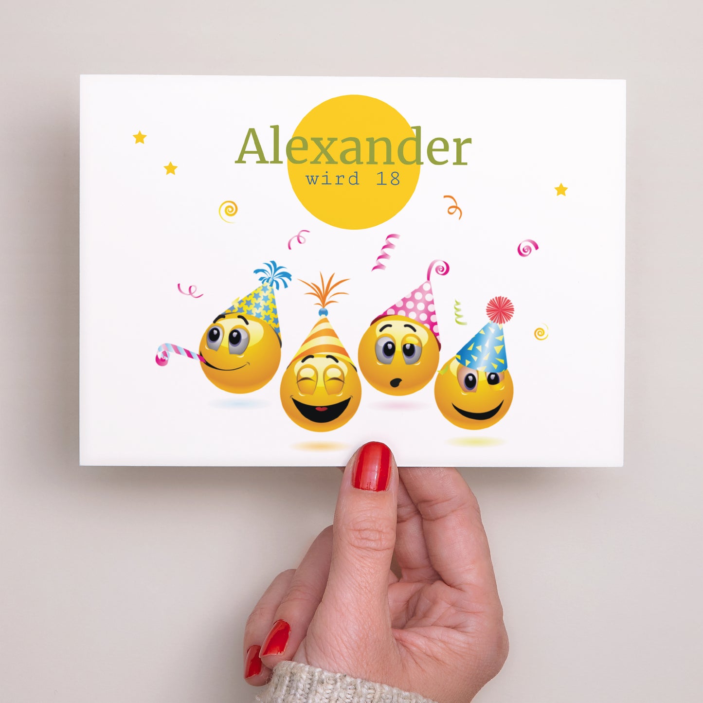 Beilegekarte Geburtstag Erwachsener Landschaft Smileys foto N° 3