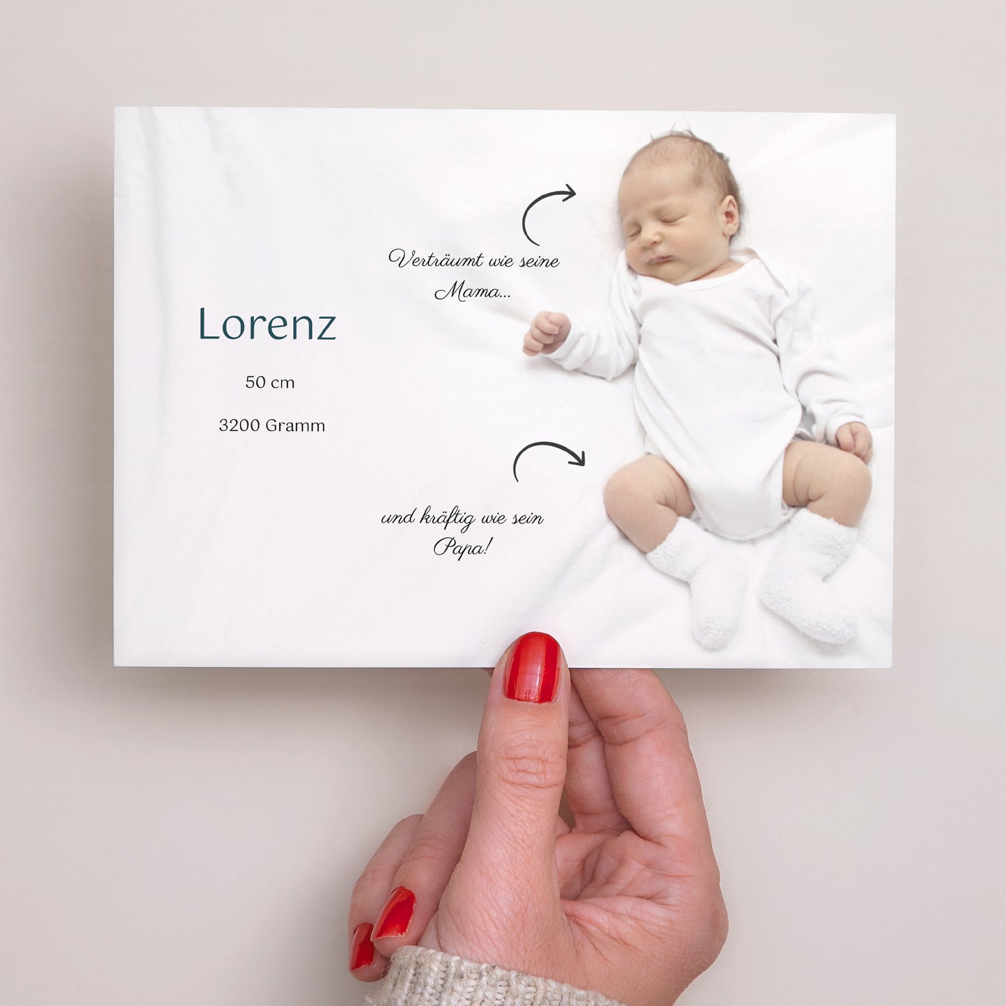 Geburtskarte Landschaft Pfeile der Liebe foto N° 3