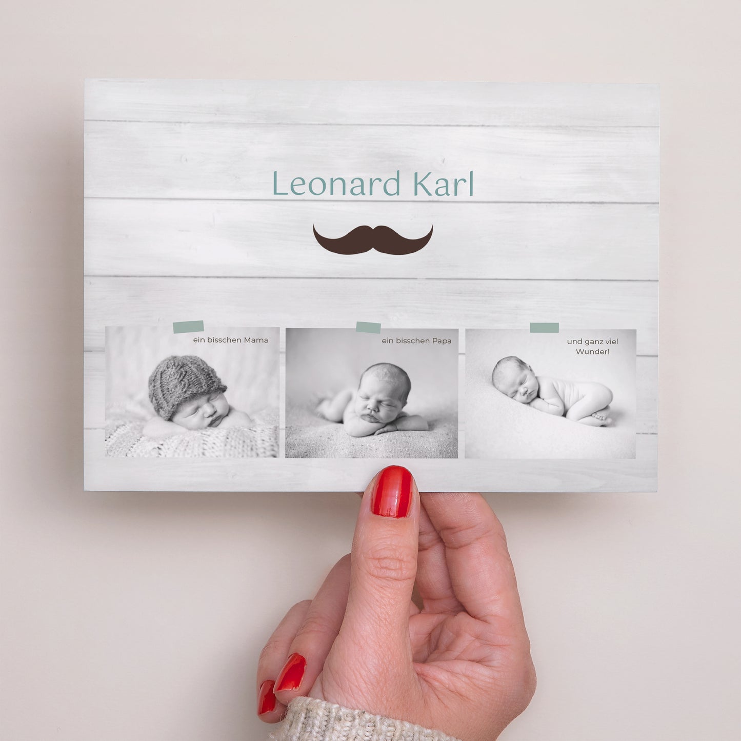 Geburtskarte Landschaft Kleiner Mann foto N° 3