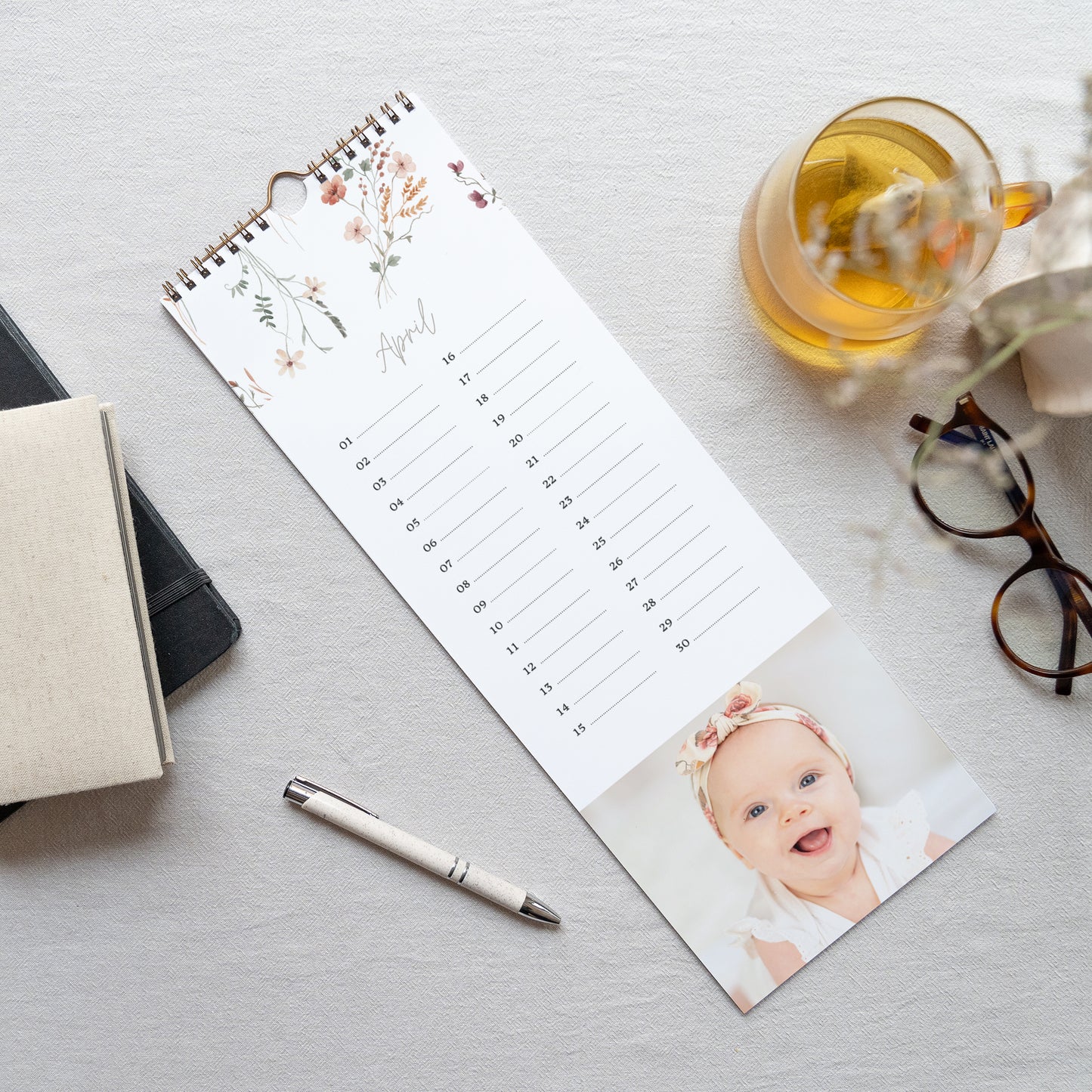 Kalender Weihnachten Beständig Blumendesign foto N° 3