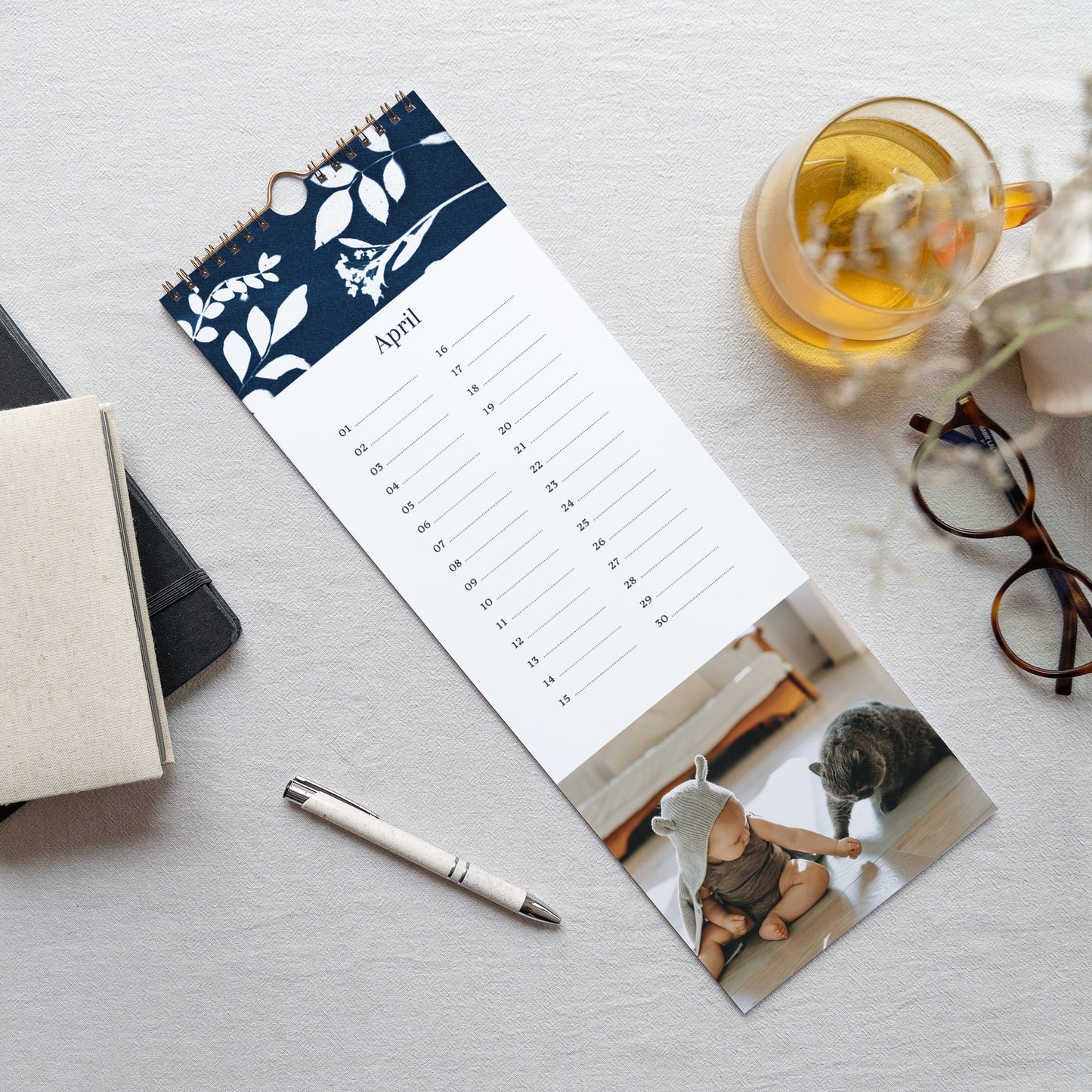 Kalender Weihnachten Beständig Cyanotypie foto N° 3