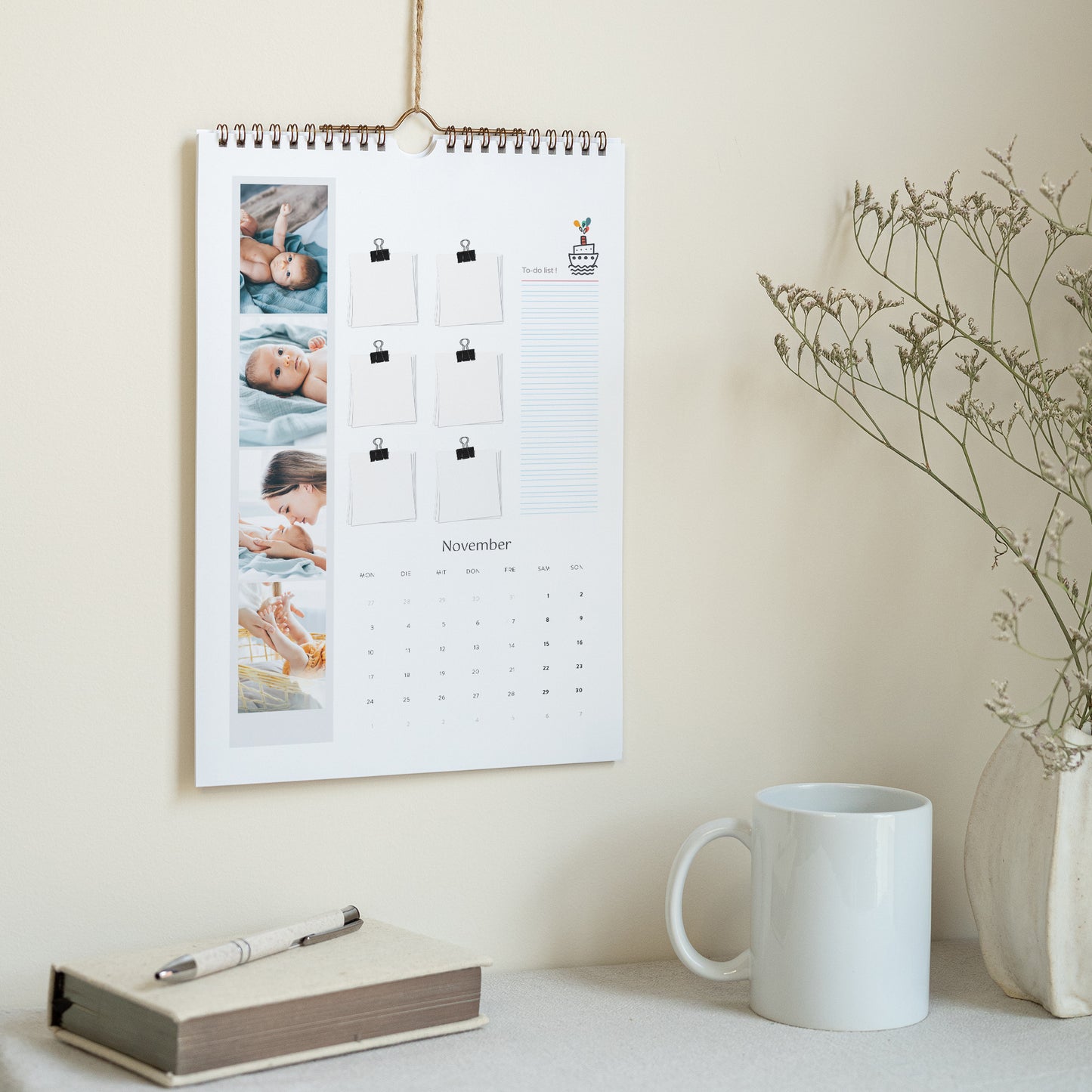 Kalender Weihnachten Wandbild A4 Junge foto N° 3