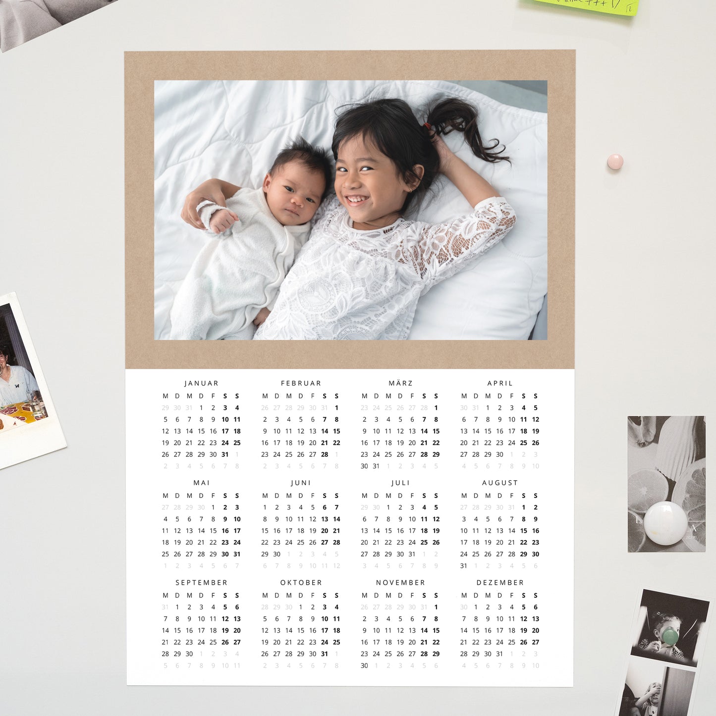 Kalender Weihnachten Magnetischer, einblattkalender hochformat Kraft foto N° 1