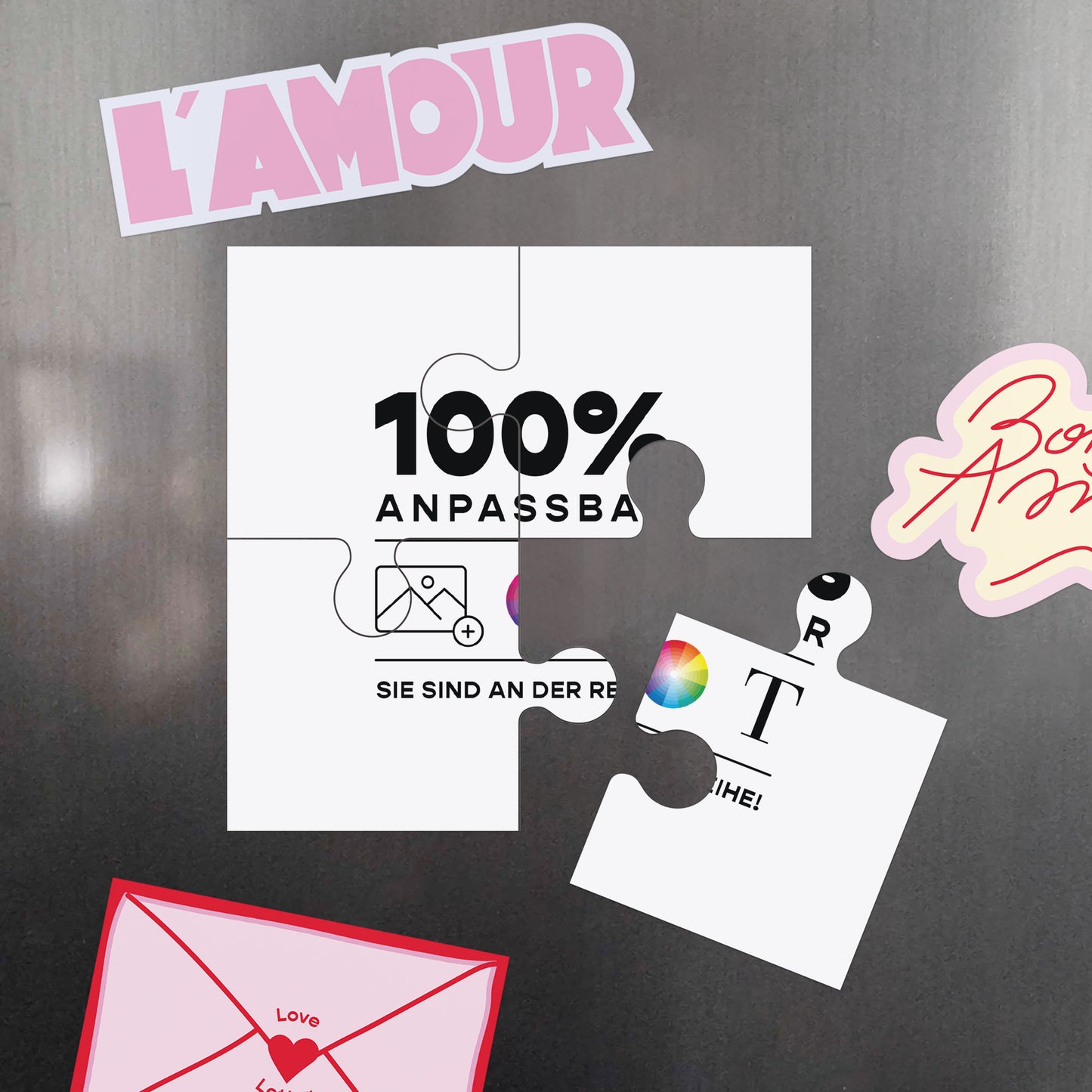 Weihnachtskarte Weihnachten Magnetpuzzle 4 Teile Do It Yourself III foto N° 4