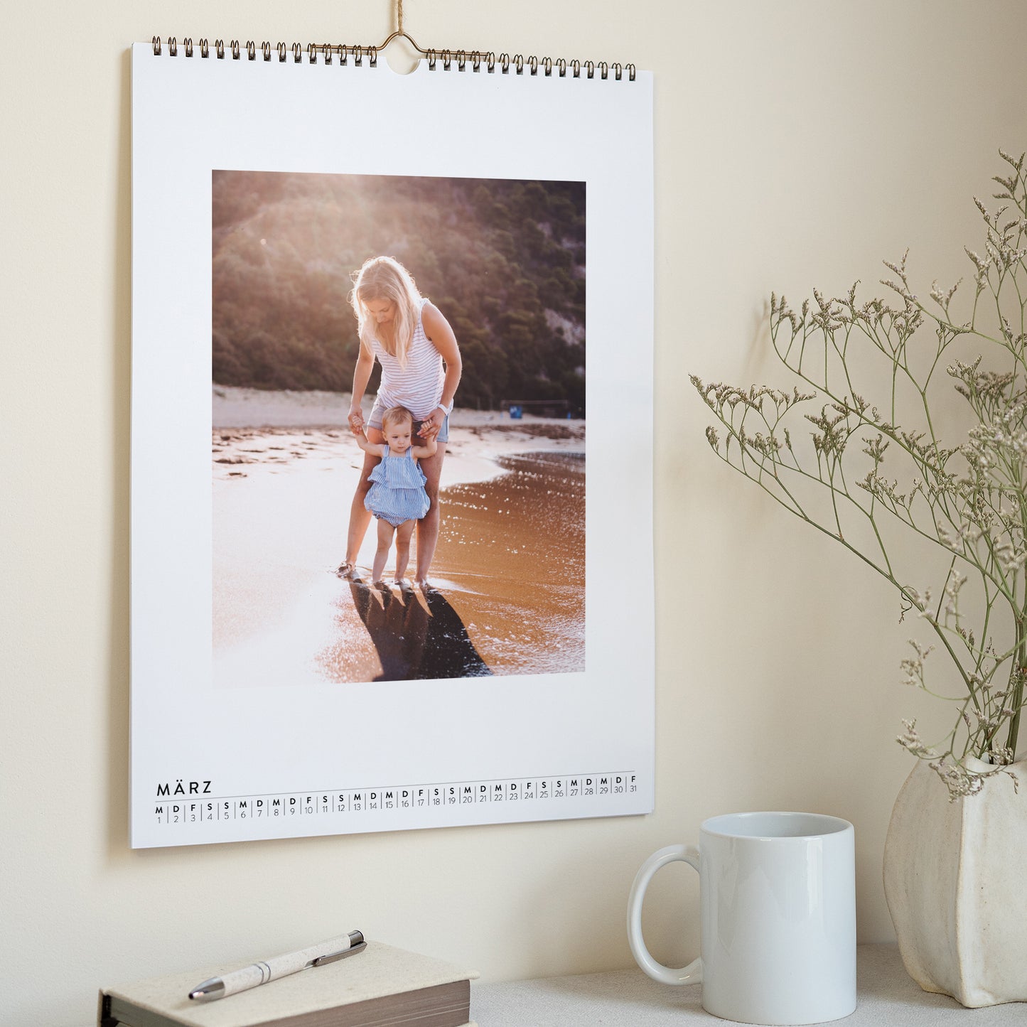 Kalender Weihnachten Wandgemälde A3 Blumiger Geist foto N° 3