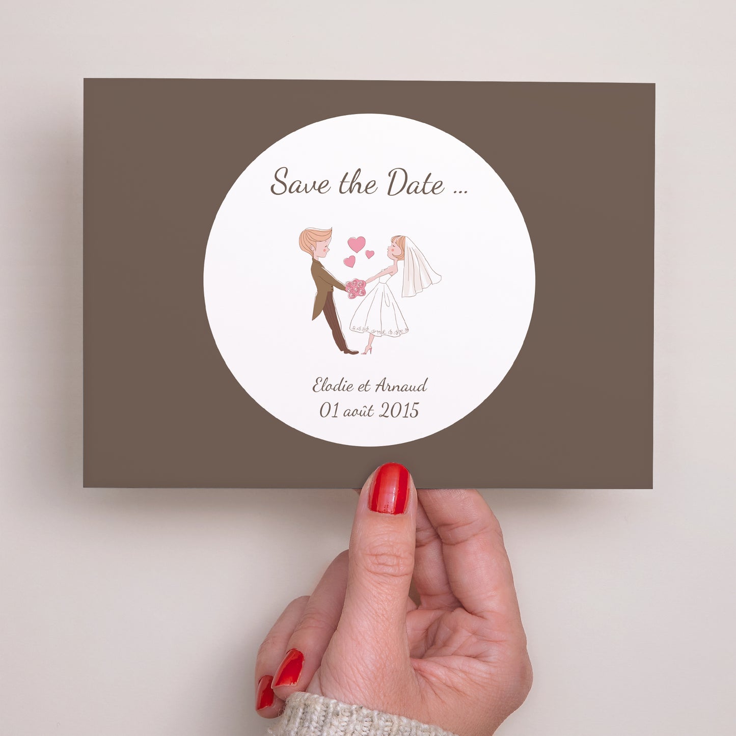Save the date Karte Hochzeit Landschaft Es lebe das Brautpaar foto N° 3