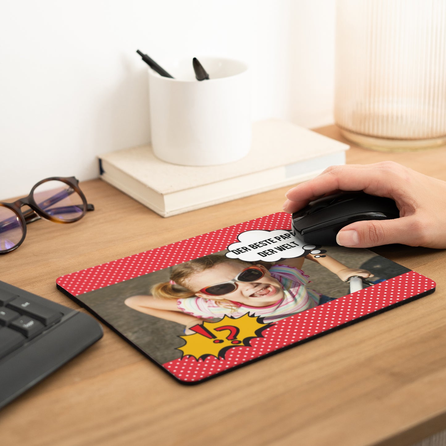 Mousepad Objekte Rechteck Super Papa foto N° 2