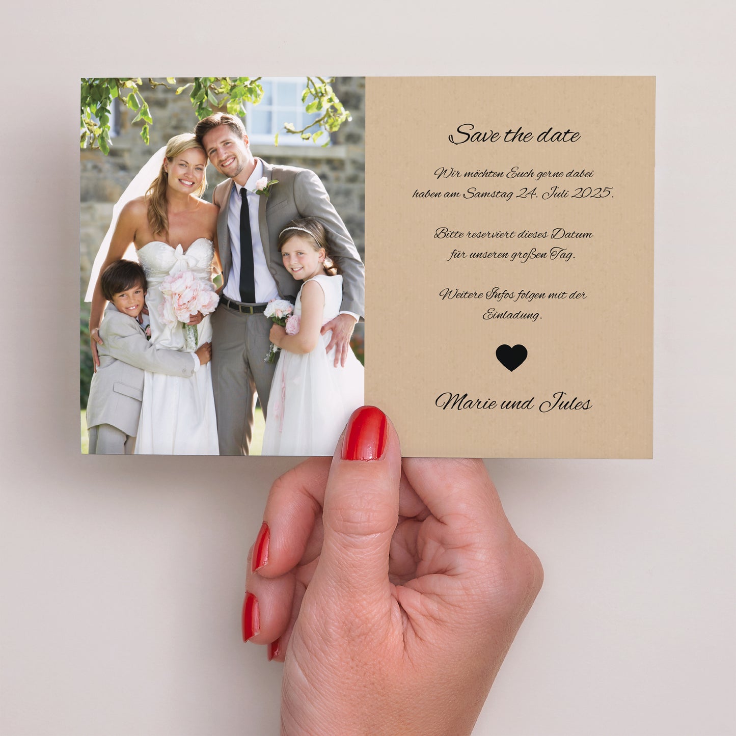 Save the date Karte Hochzeit Landschaft Unsere Geschichte foto N° 3