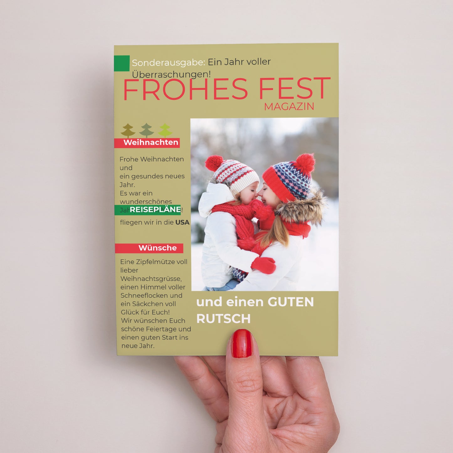 Weihnachtskarte Weihnachten Ein schönes Jahr foto N° 2
