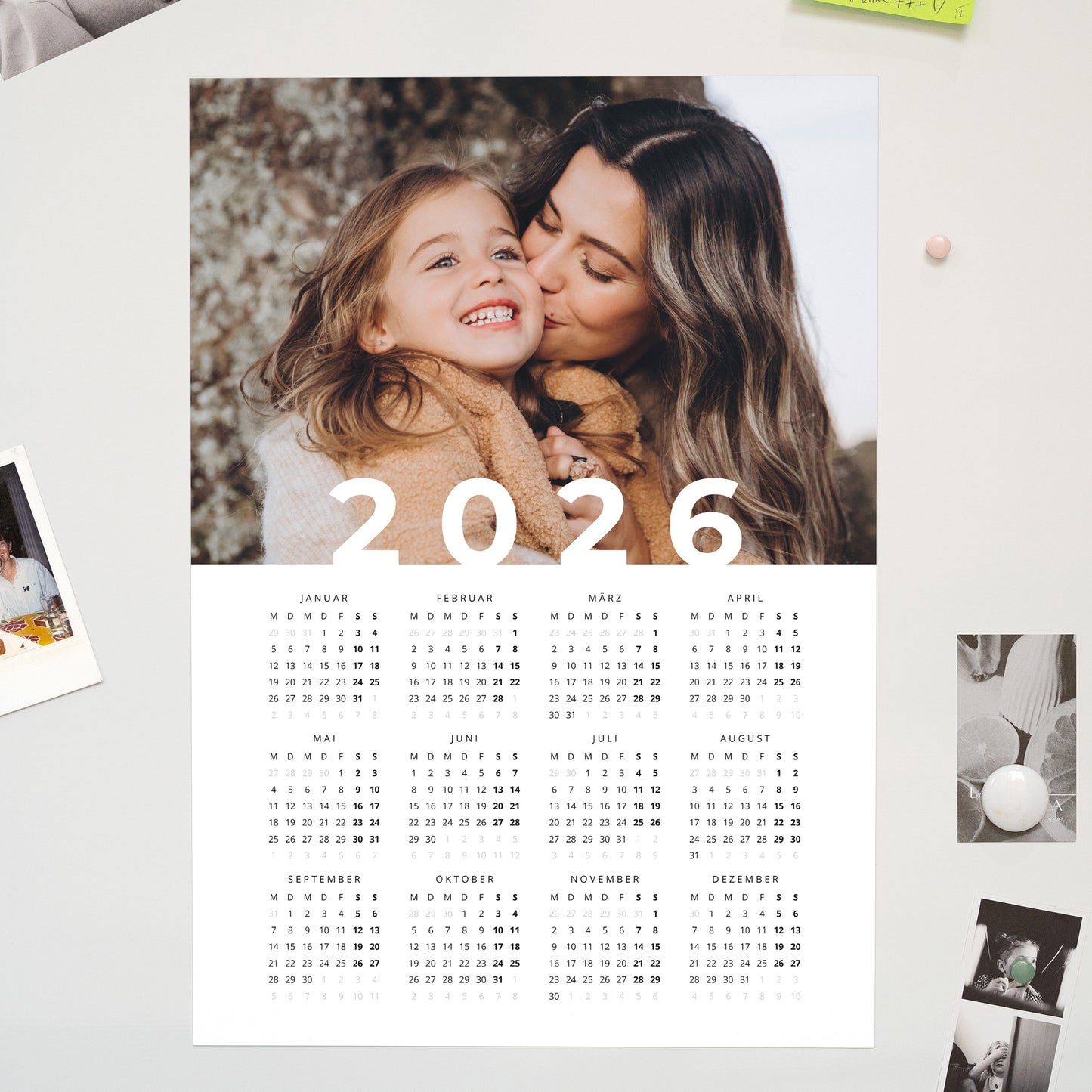 Kalender Weihnachten Magnetischer, einblattkalender hochformat Superjahr foto N° 1