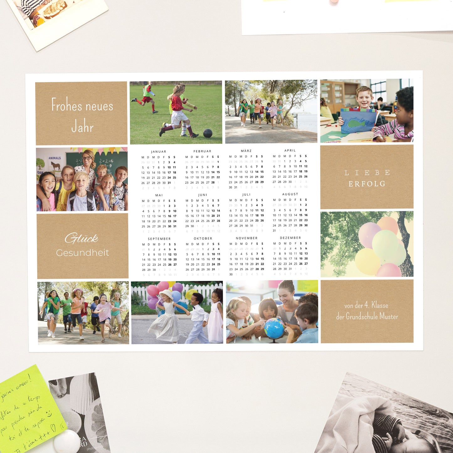 Kalender Weihnachten Magnetischer, einseitiges landschaft Jährliche Diashow foto N° 1