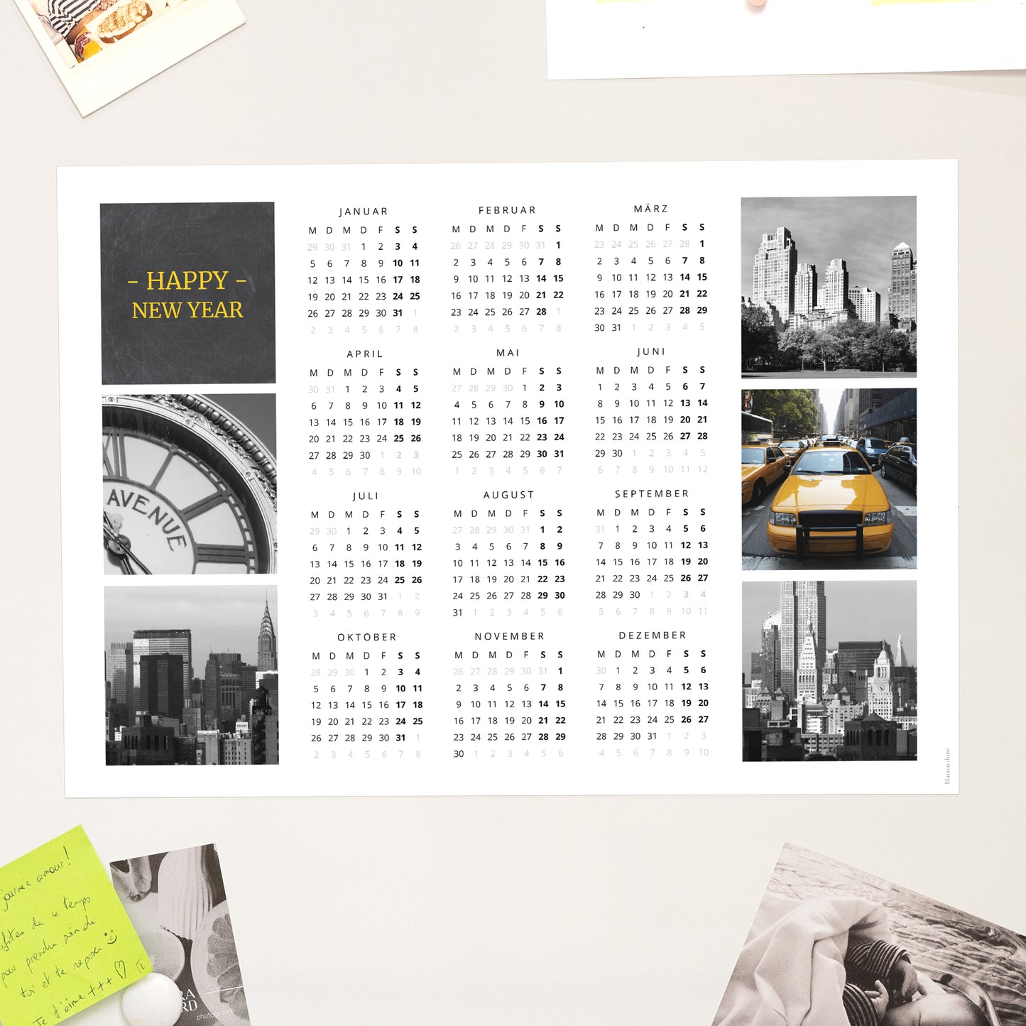 Kalender Weihnachten Magnetischer, einseitiges landschaft Rund um die Welt foto N° 1